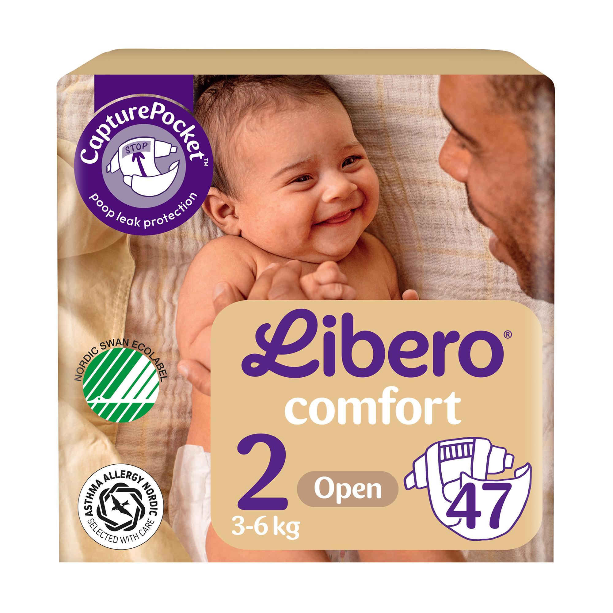 Підгузки Libero Comfort розмір 2 (3-6 кг), 47 шт