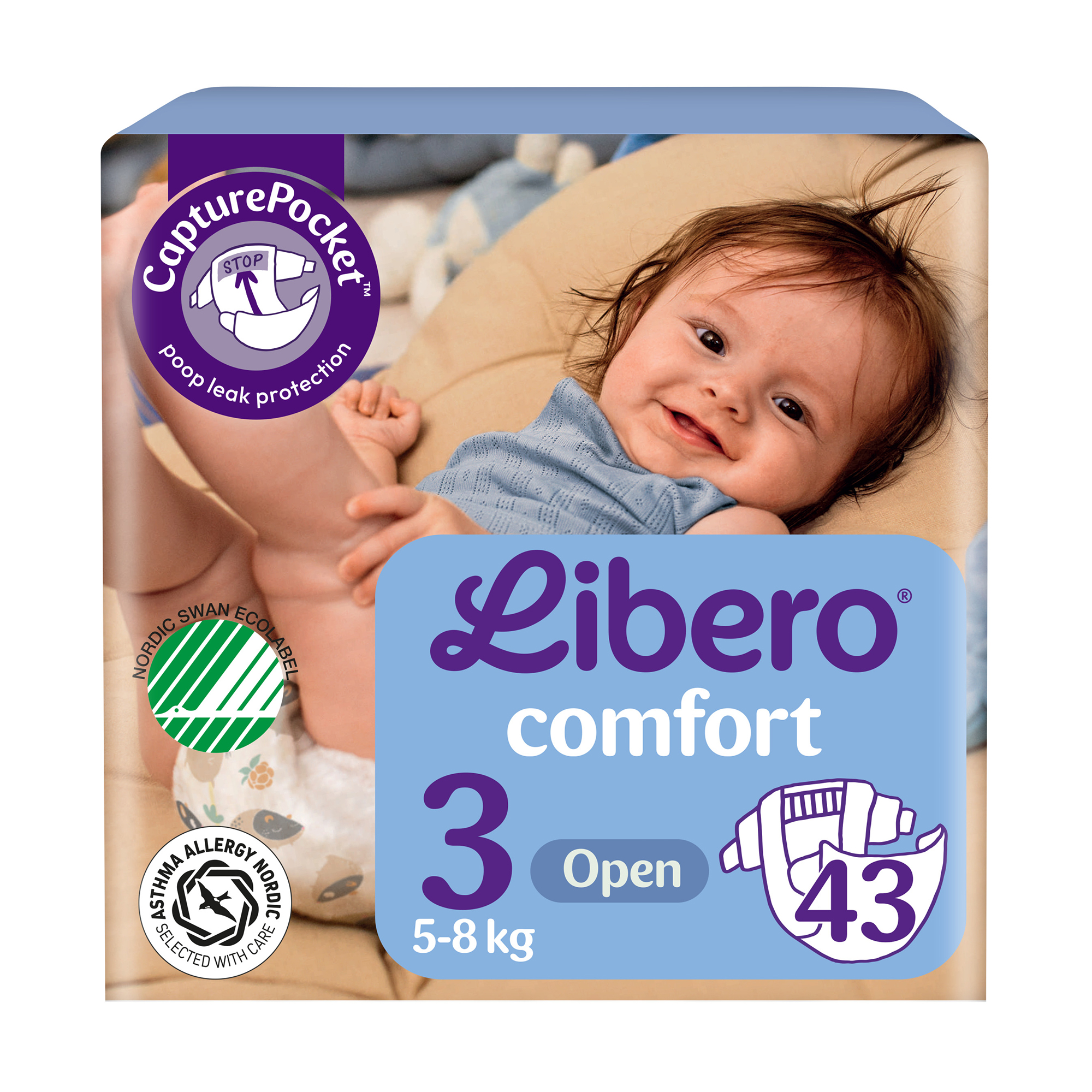 Підгузки Libero Comfort розмір 3 (5-8 кг), 43 шт
