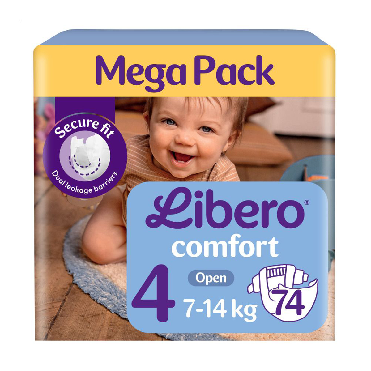 Підгузки Libero Comfort розмір 4 (7-14 кг), 74 шт
