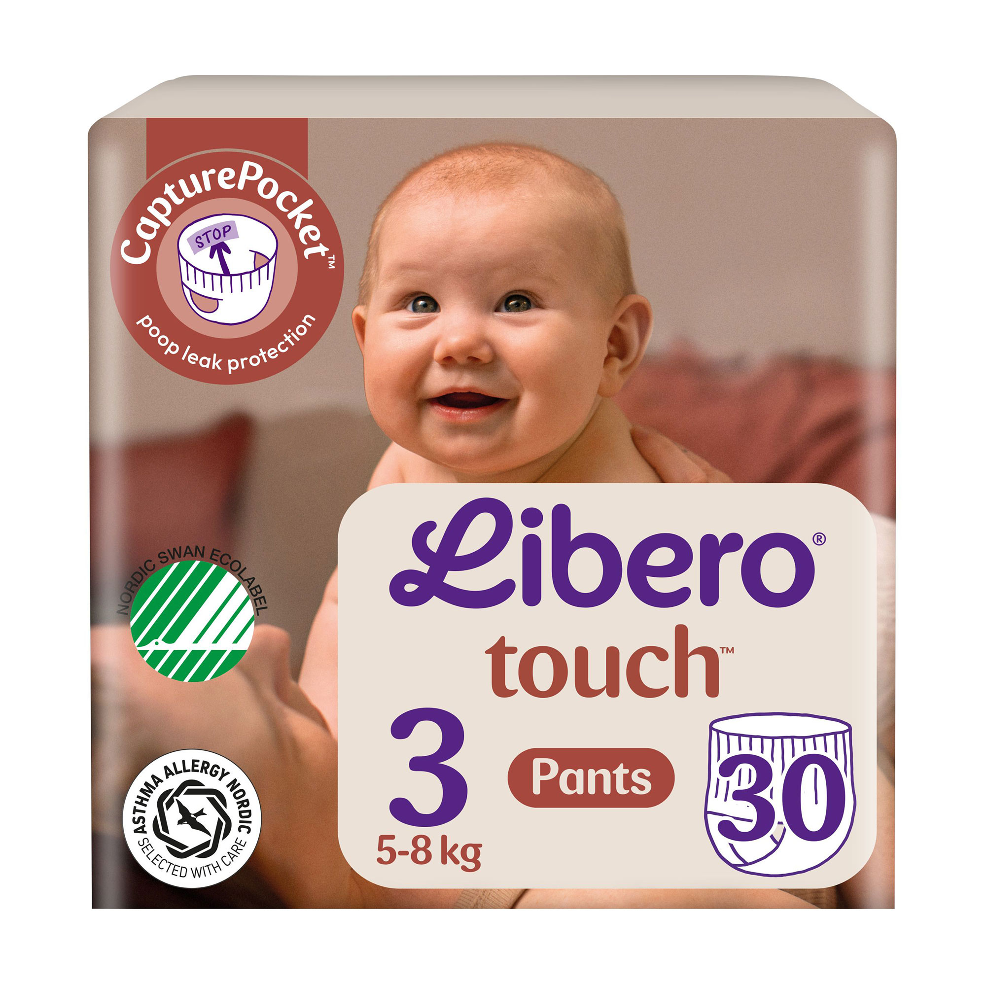 Підгузки Libero Touch Pants розмір 3 (5-8 кг), 30 шт