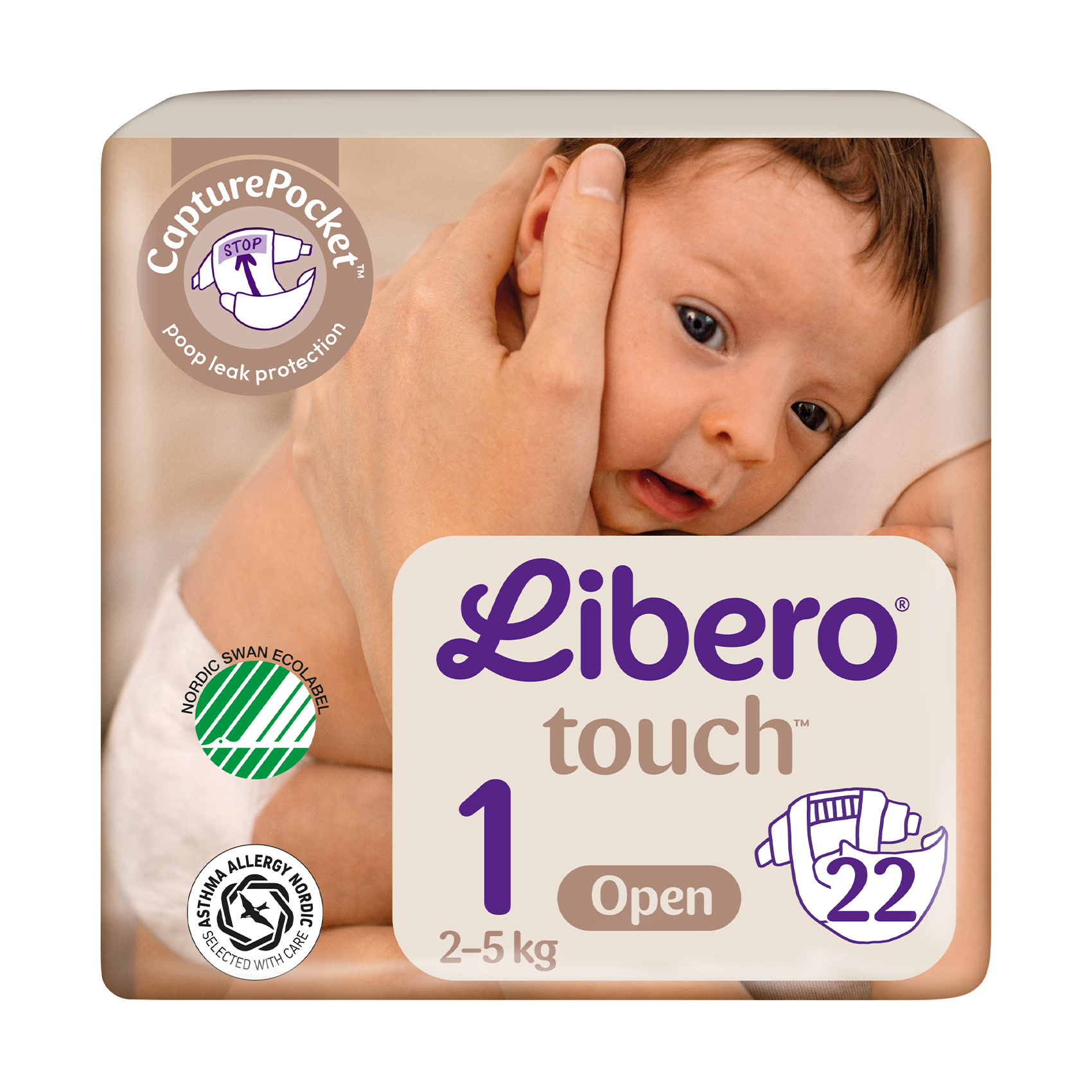 Підгузки Libero Touch розмір 1 (2-5 кг), 22 шт