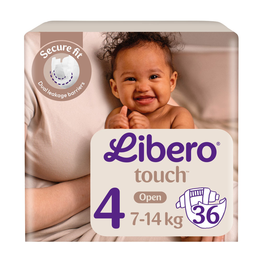 Підгузки Libero Touch розмір 4 (7-14 кг), 36 шт