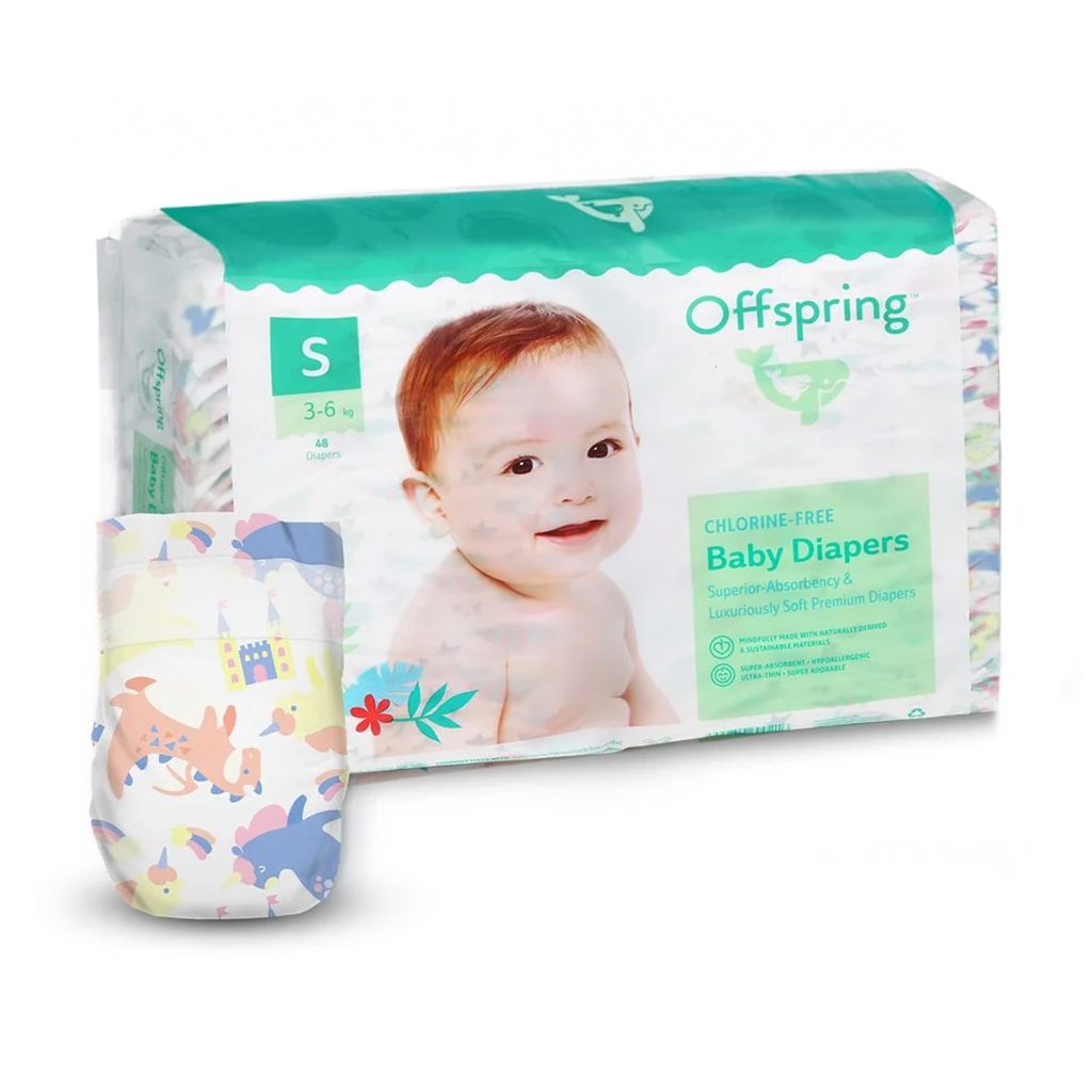 Підгузки Offspring FairyTale, розмір S (3-6 кг), 48 шт
