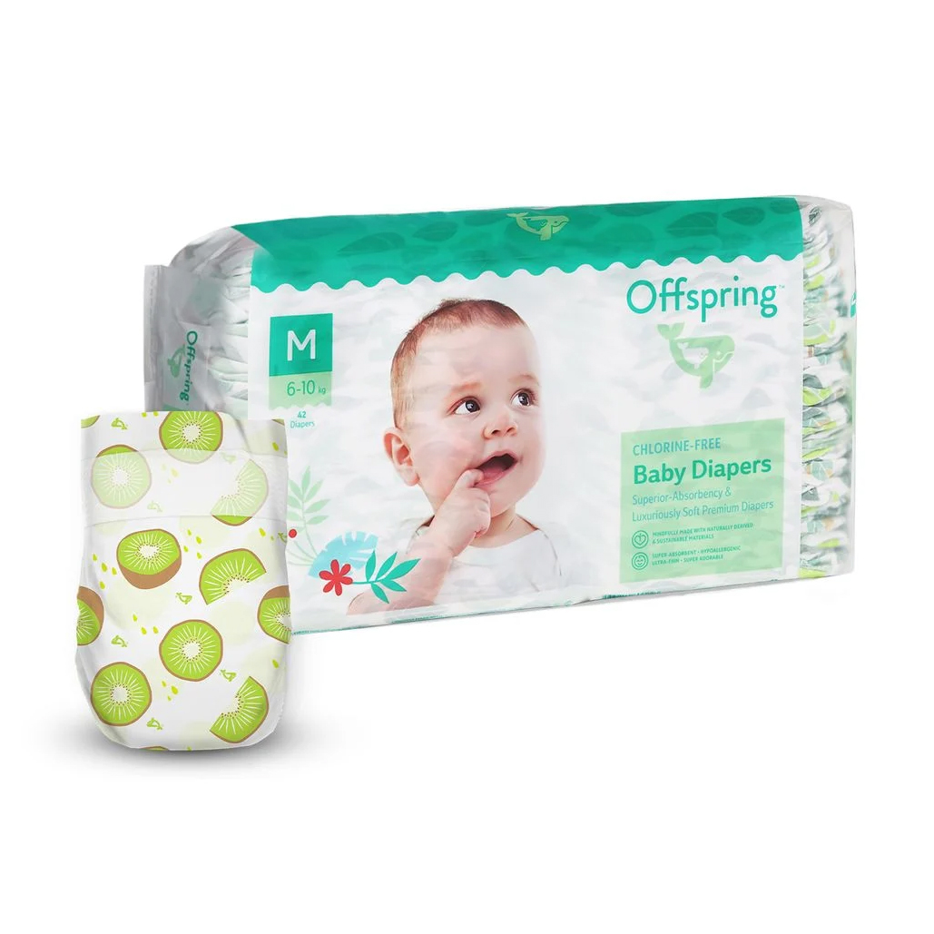 Підгузки Offspring Hairykiwi, розмір M (6-10 кг), 42 шт
