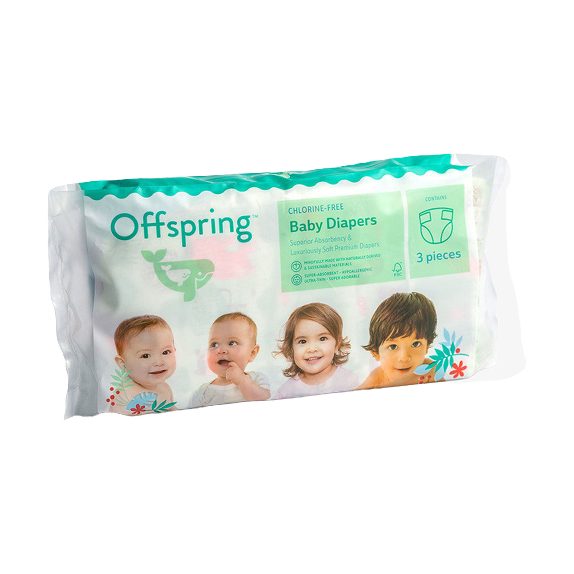 Підгузки Offspring розмір S (3-6 кг), 3 шт