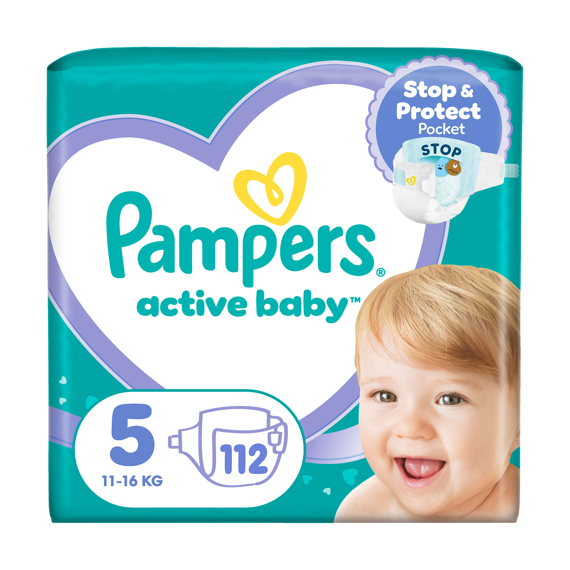 Підгузки Pampers Active Baby розмір 5 (11-16 кг), 112 шт