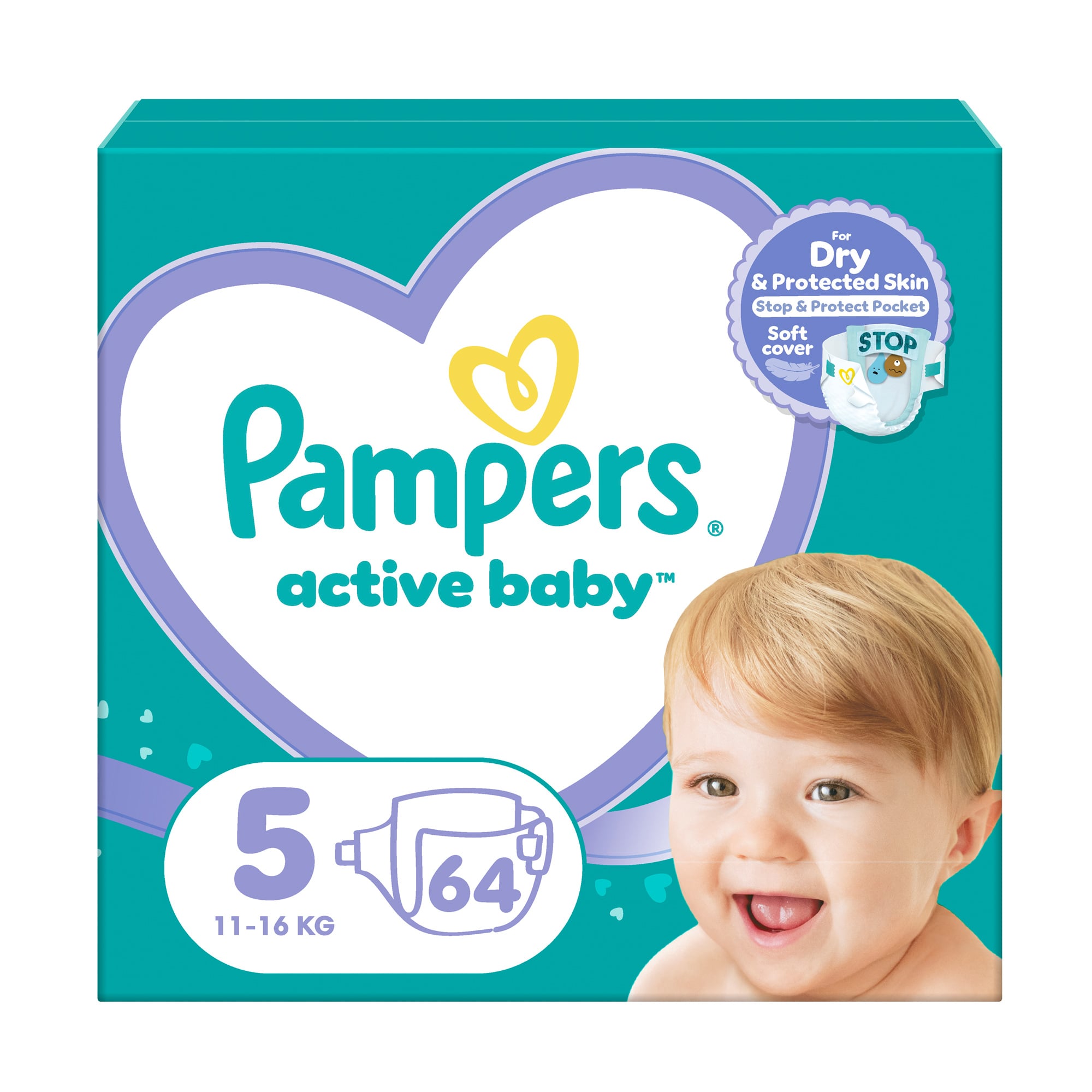Підгузки Pampers Active Baby розмір 5 (11-16 кг), 64 шт