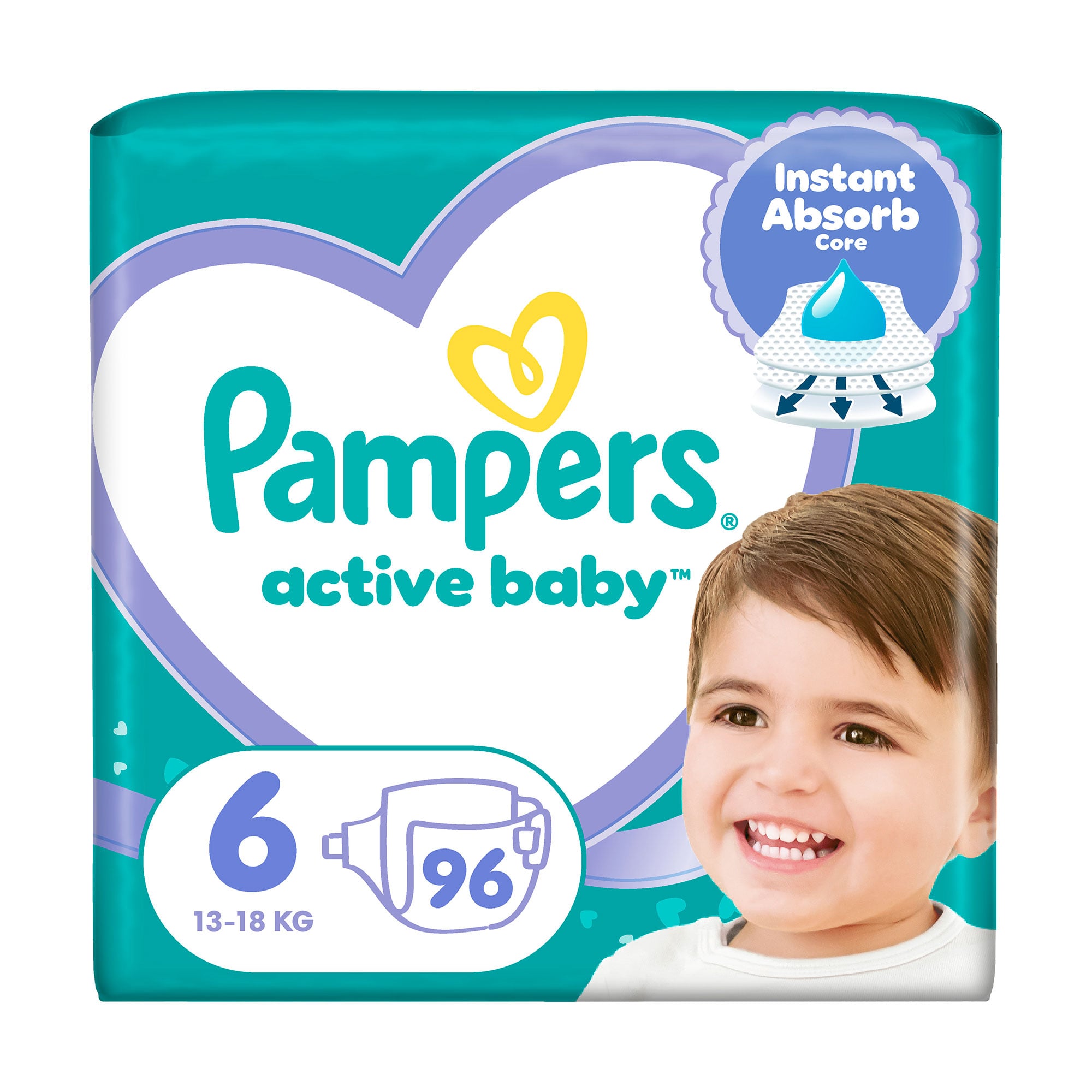 Підгузки Pampers Active Baby розмір 6 (13-18 кг), 96 шт