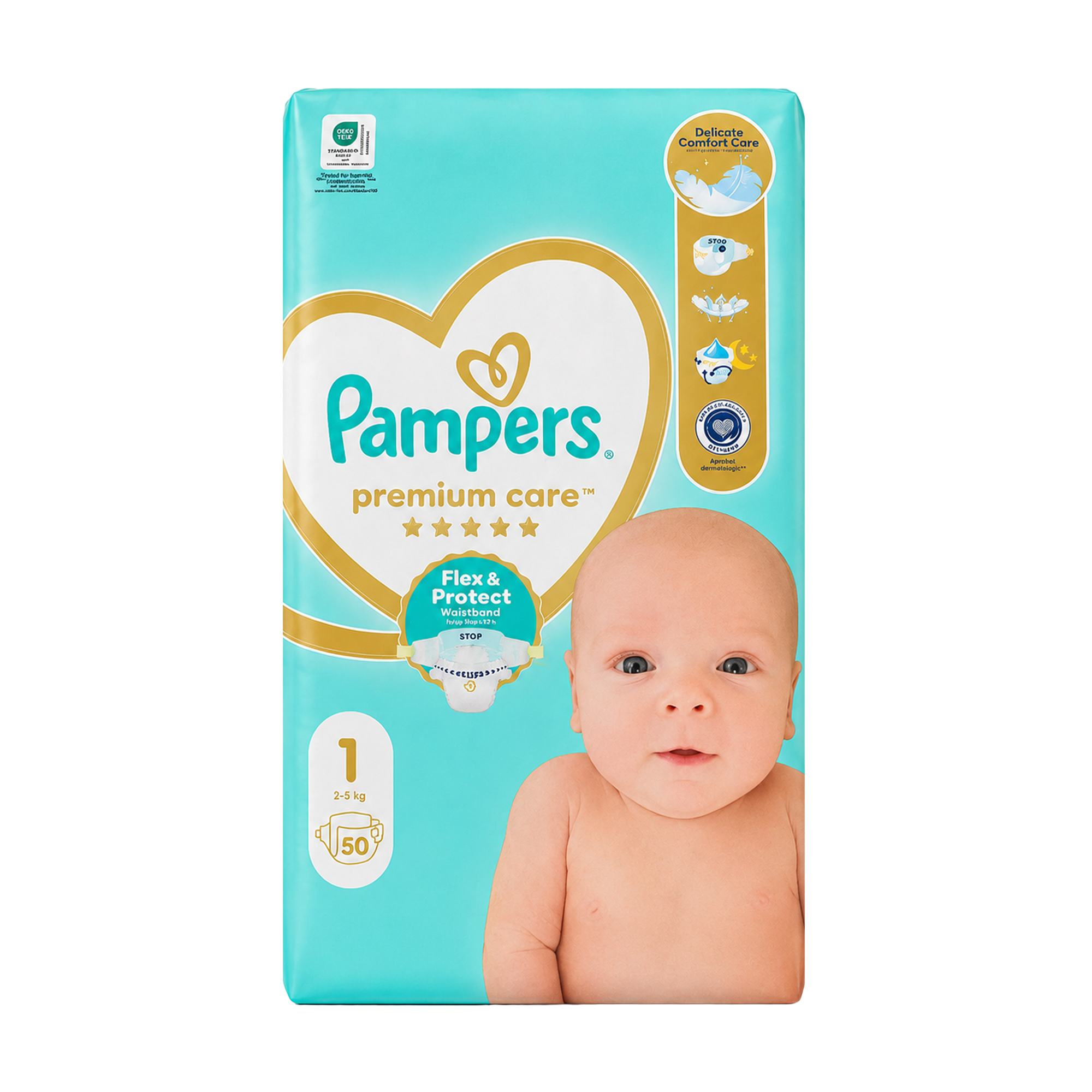 Підгузки Pampers Premium Care розмір 1 (2-5 кг), 50 шт