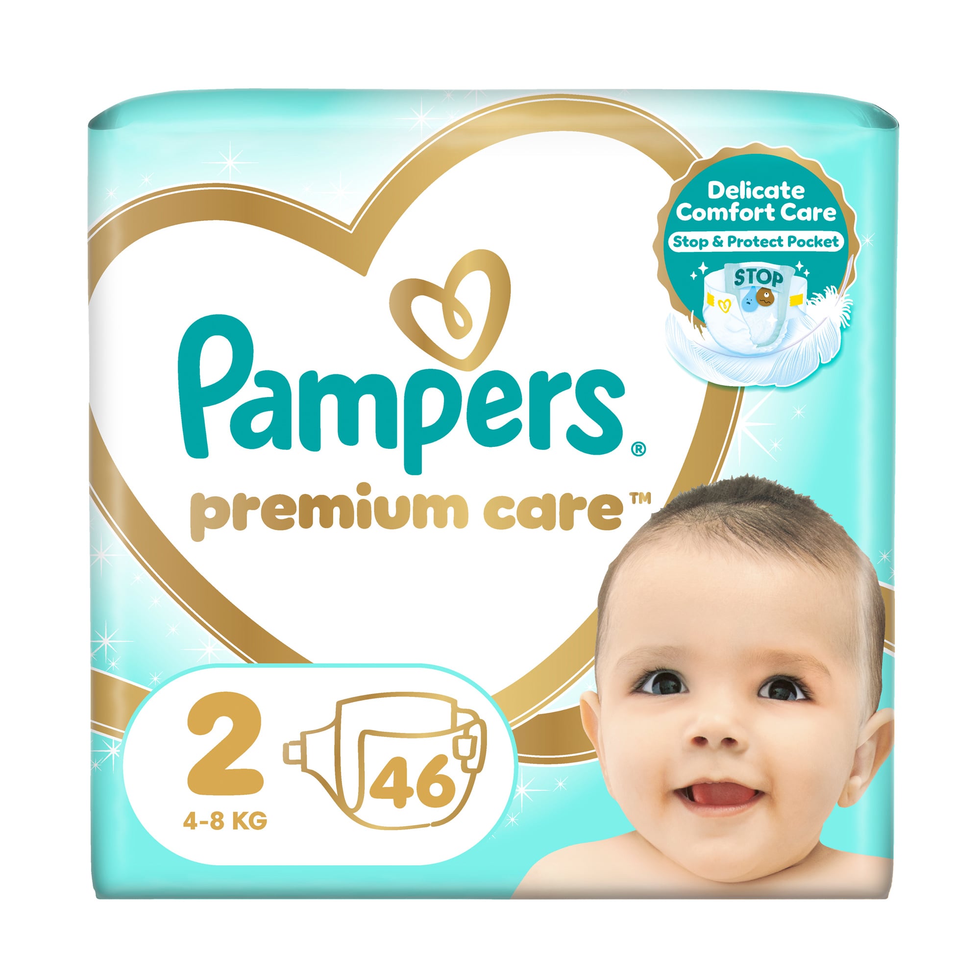 Підгузки Pampers Premium Care розмір 2 (4-8 кг), 46 шт