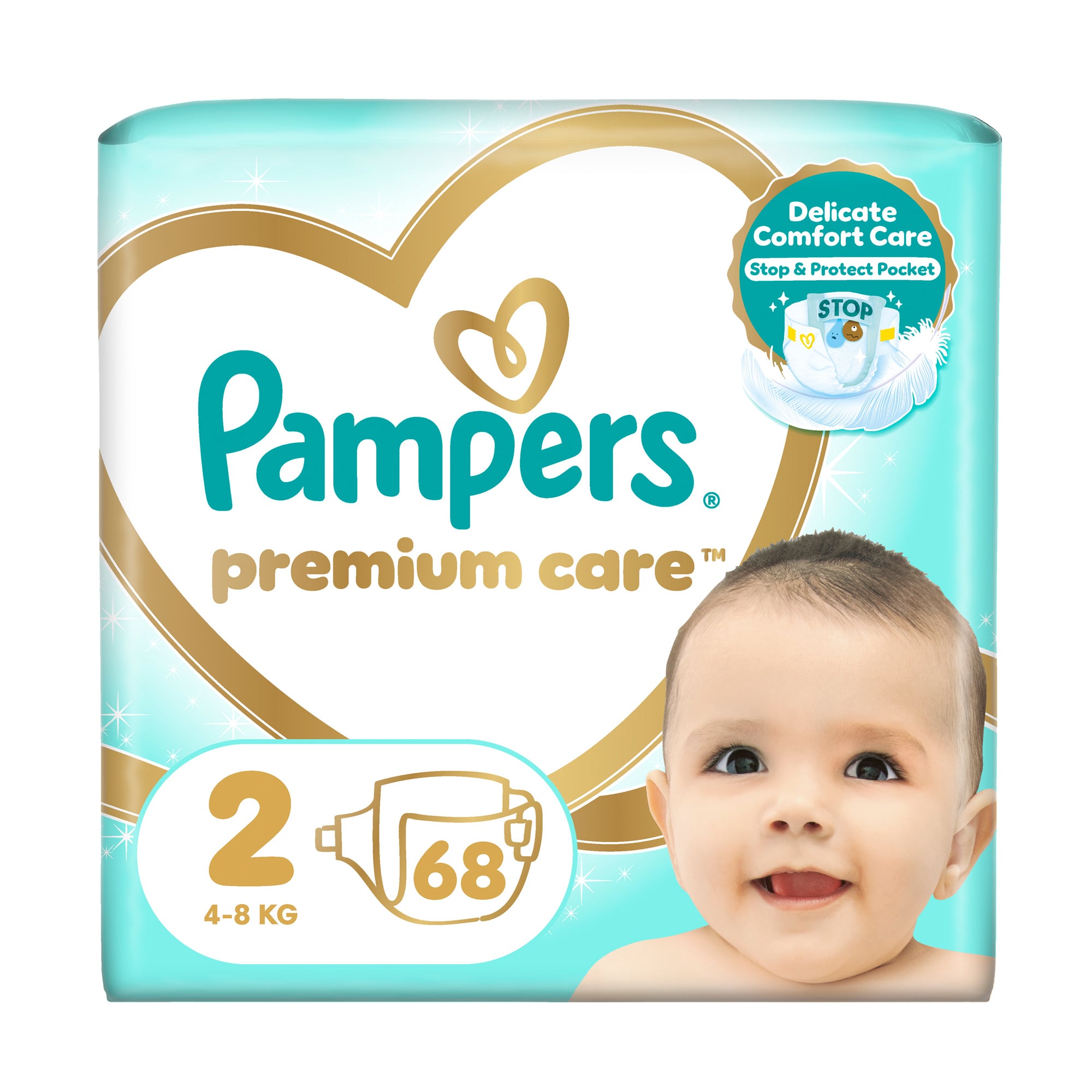 Підгузки Pampers Premium Care розмір 2 (4-8 кг), 68 шт