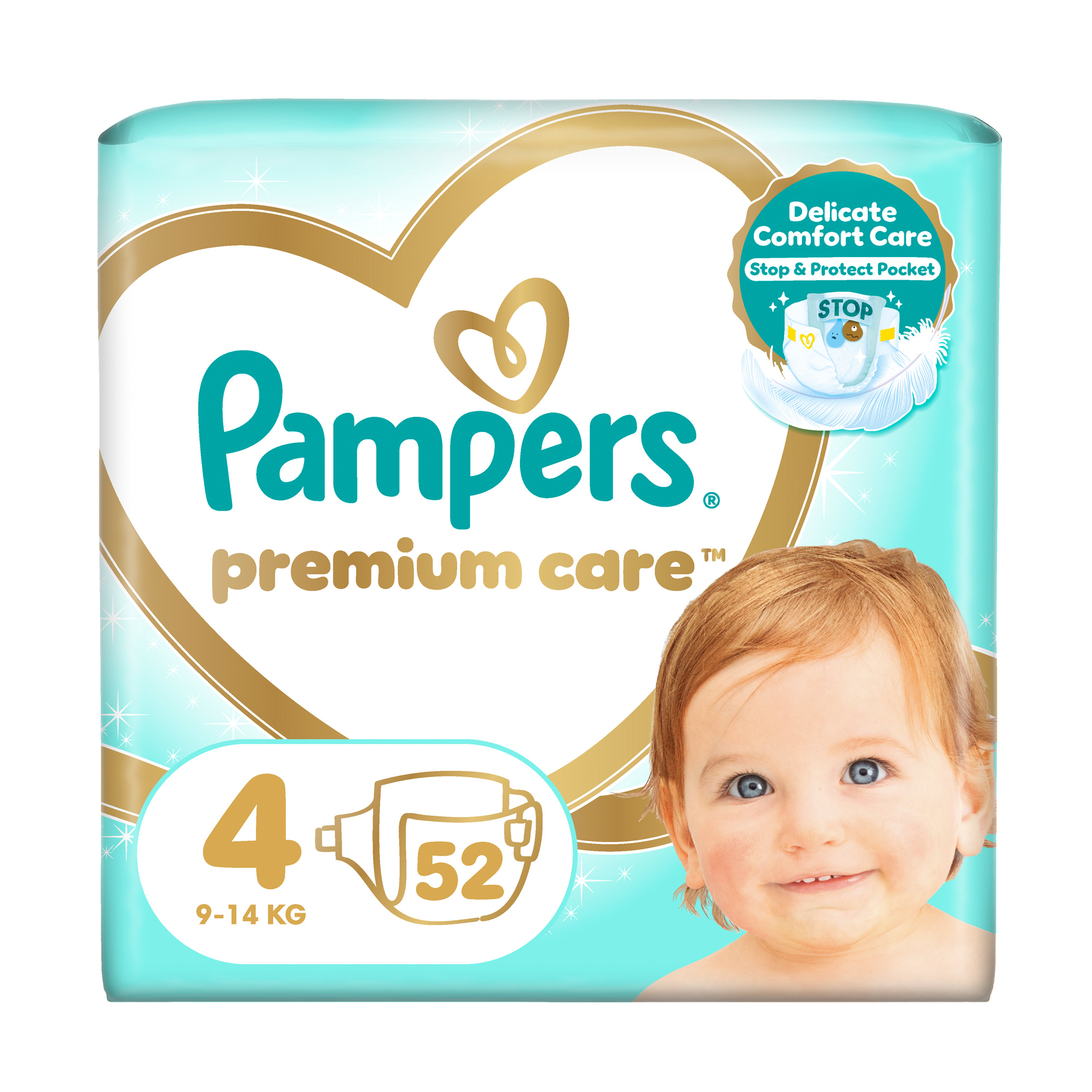 Підгузки Pampers Premium Care розмір 4 (9-14 кг), 52 шт