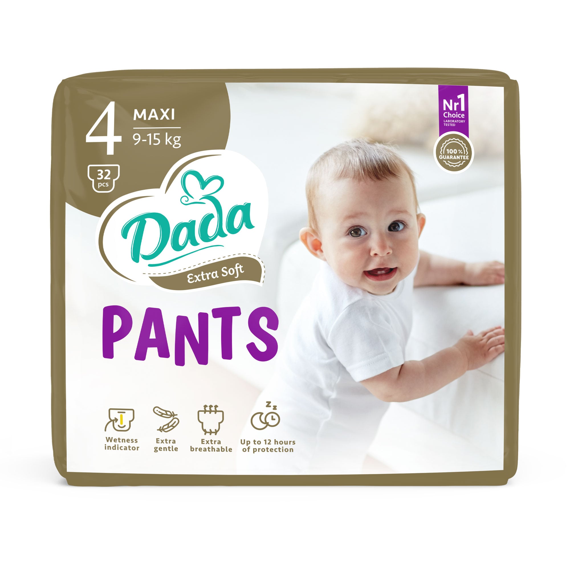Підгузки-трусики Dada Extra Soft Maxi розмір 4 (9-15 кг), 32 шт