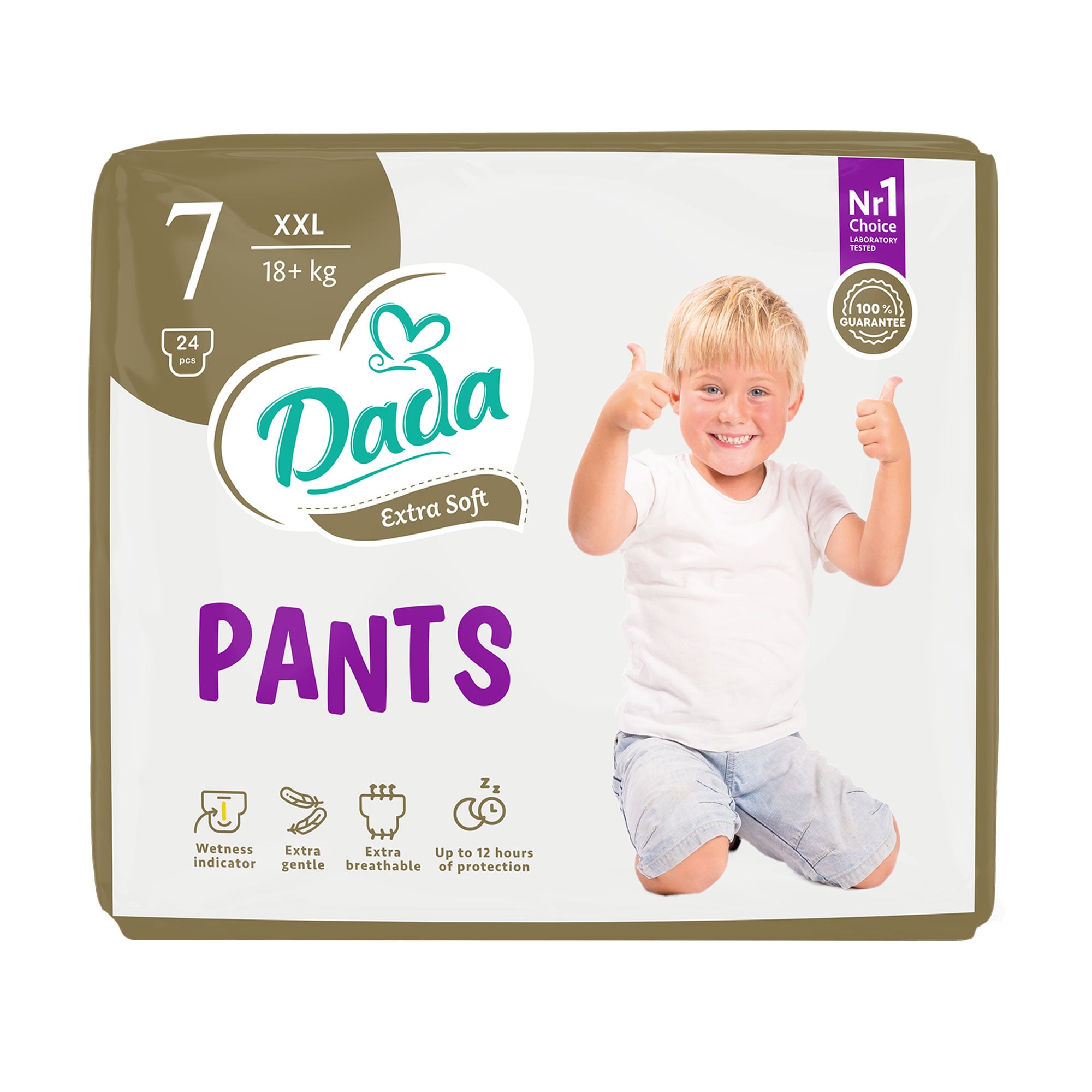 Підгузки-трусики Dada Extra Soft Pants розмір 7 ХXL (18+ кг), 24 шт