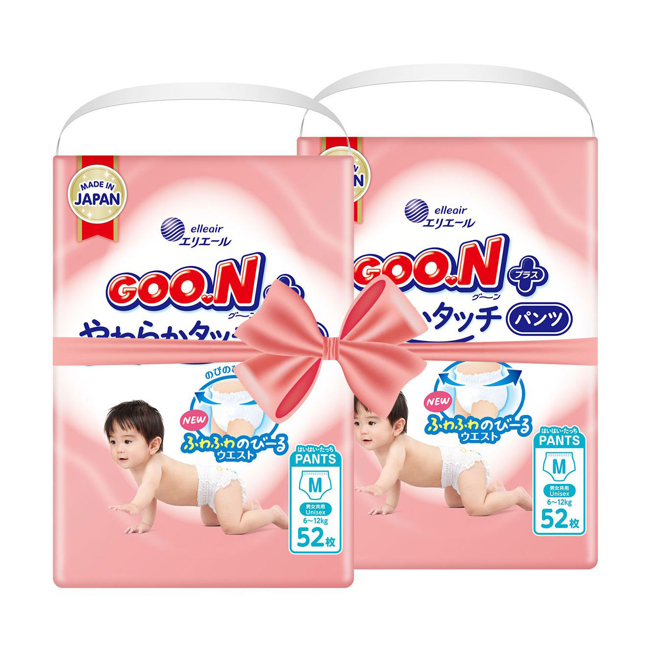 Підгузки-трусики Goo.N Plus розмір M (6-12 кг), 104 шт