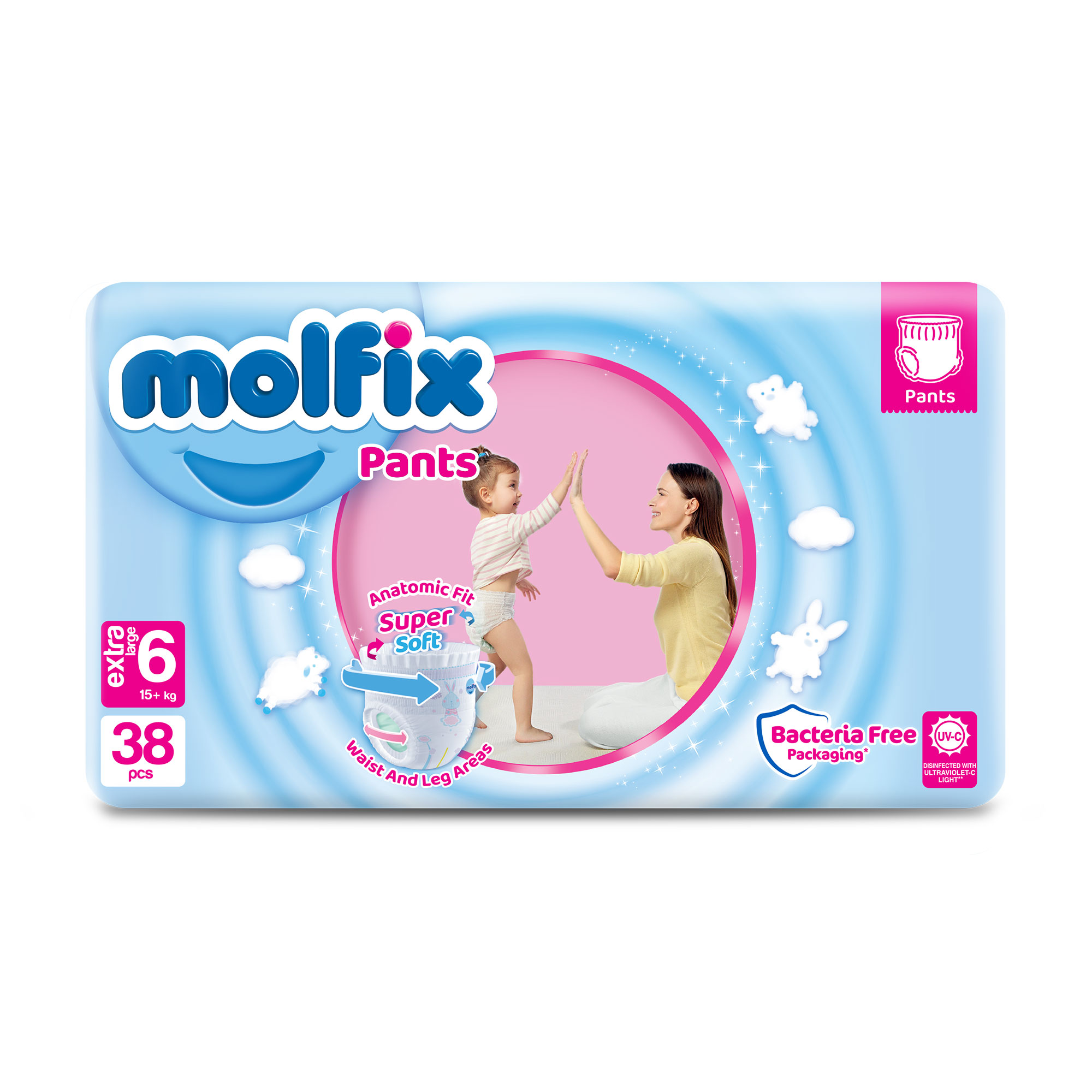 Підгузки-трусики Molfix Jumbo розмір 6 (15+ кг), 38 шт
