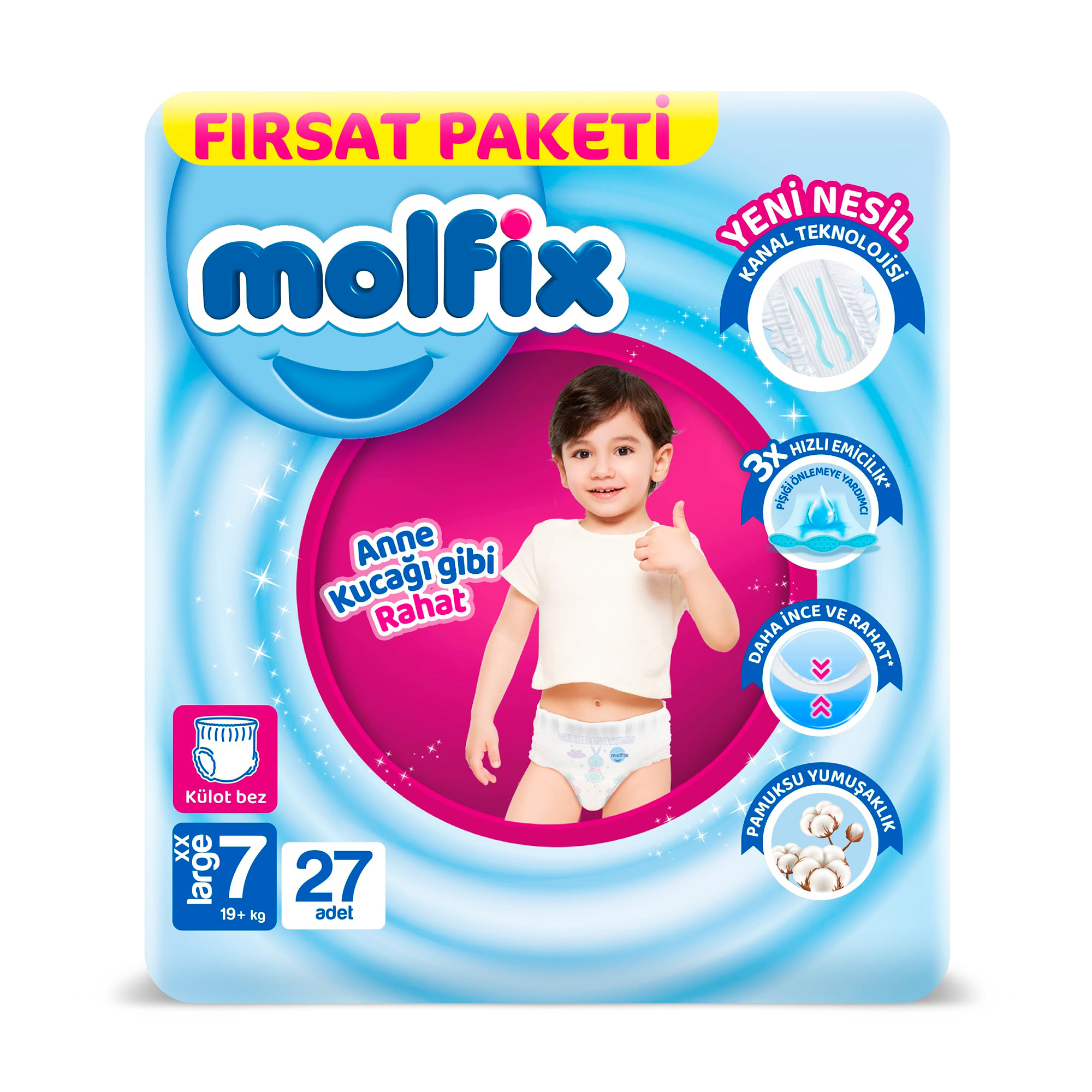 Підгузки-трусики Molfix Jumbo розмір 7 (19+ кг), 27 шт