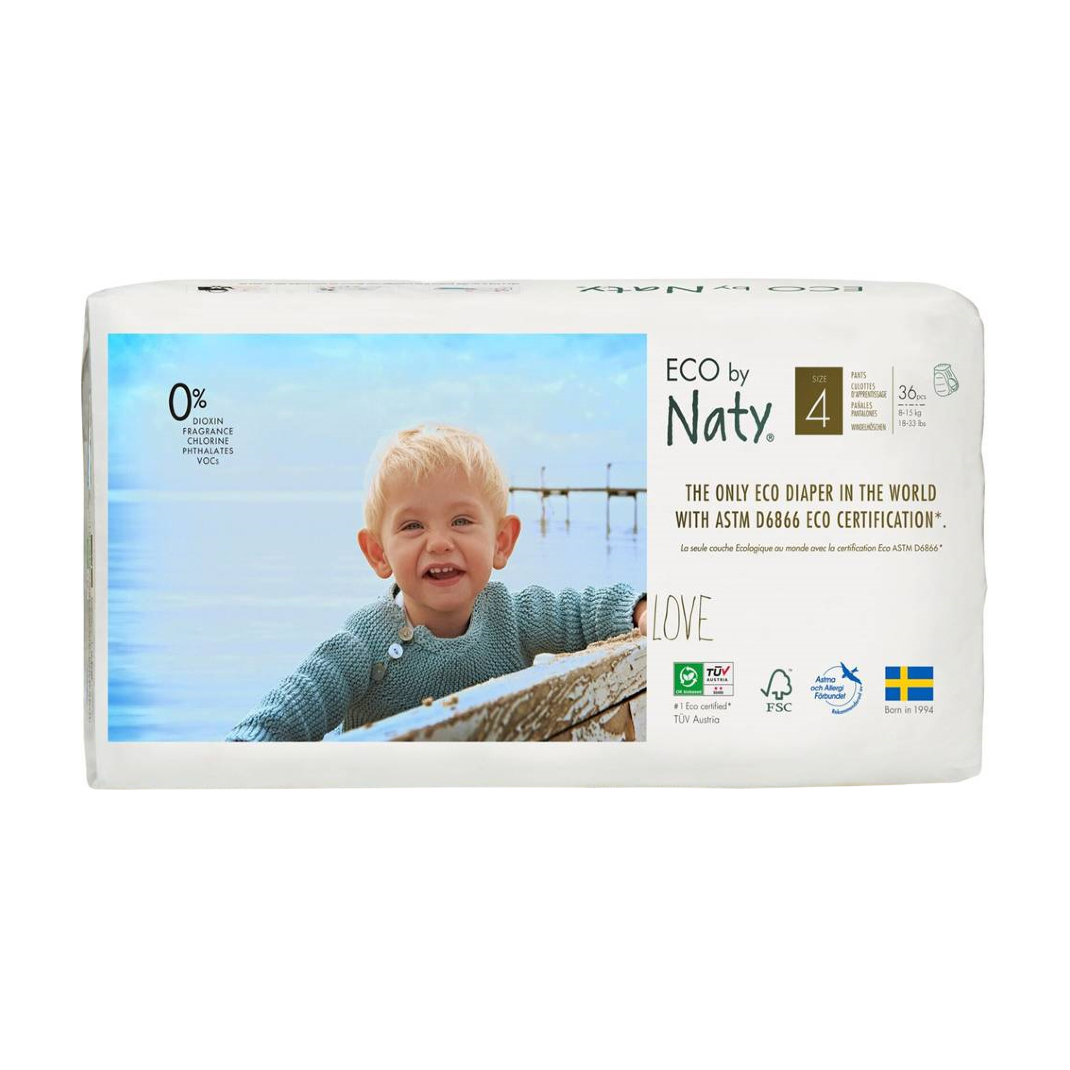 Підгузки-трусики органічні Naty, розмір 4 (8-15 кг), 36 шт