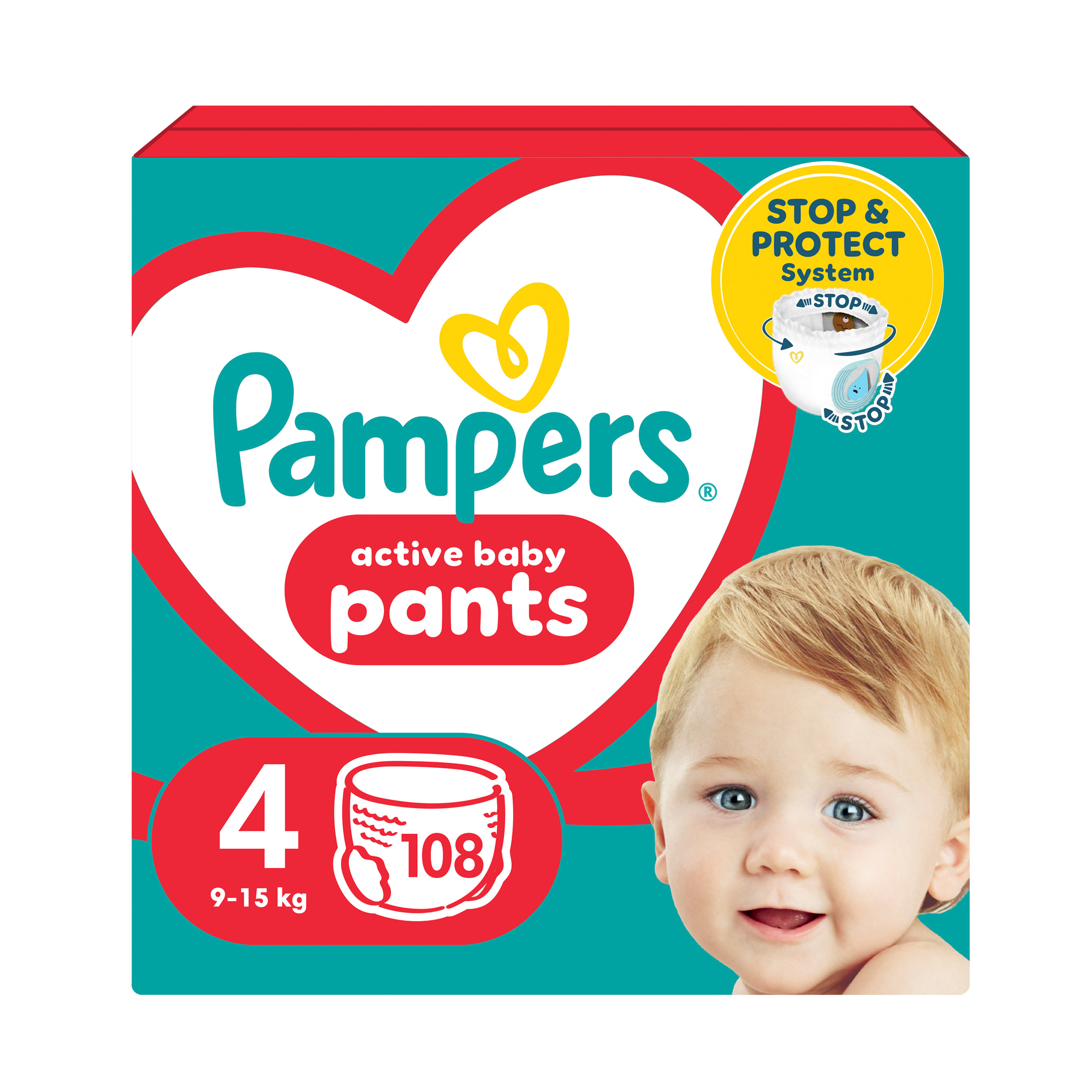 Підгузки-трусики Pampers Active Baby Pants розмір 4 (9-15 кг), 108 шт