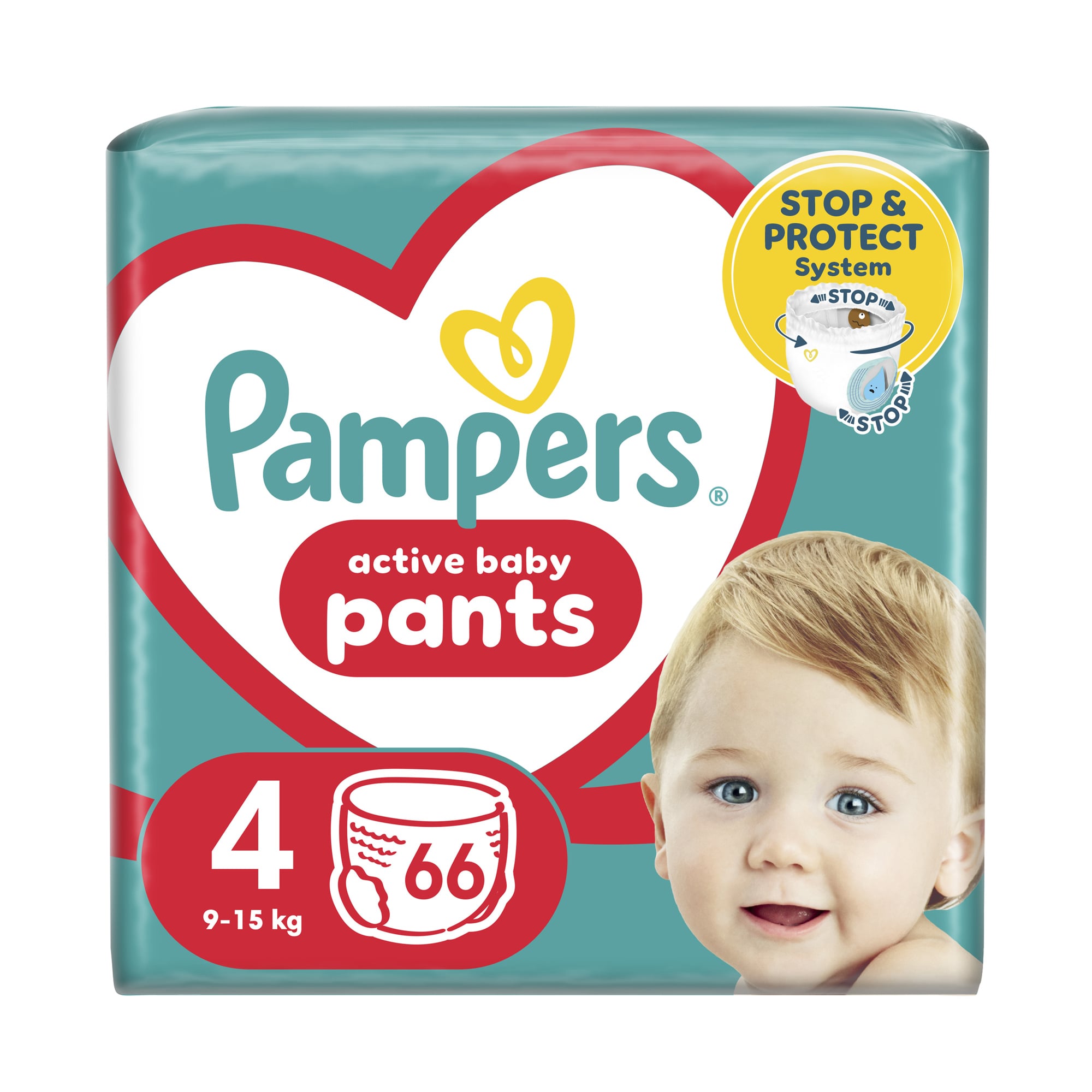 Підгузки-трусики Pampers Active Baby Pants розмір 4 (9-15 кг), 66 шт
