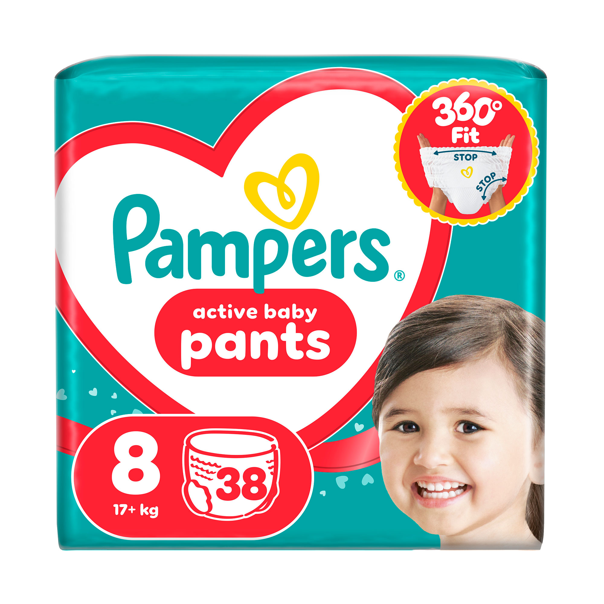 Підгузки-трусики Pampers Active Baby Pants розмір 8 (17+ кг), 38 шт