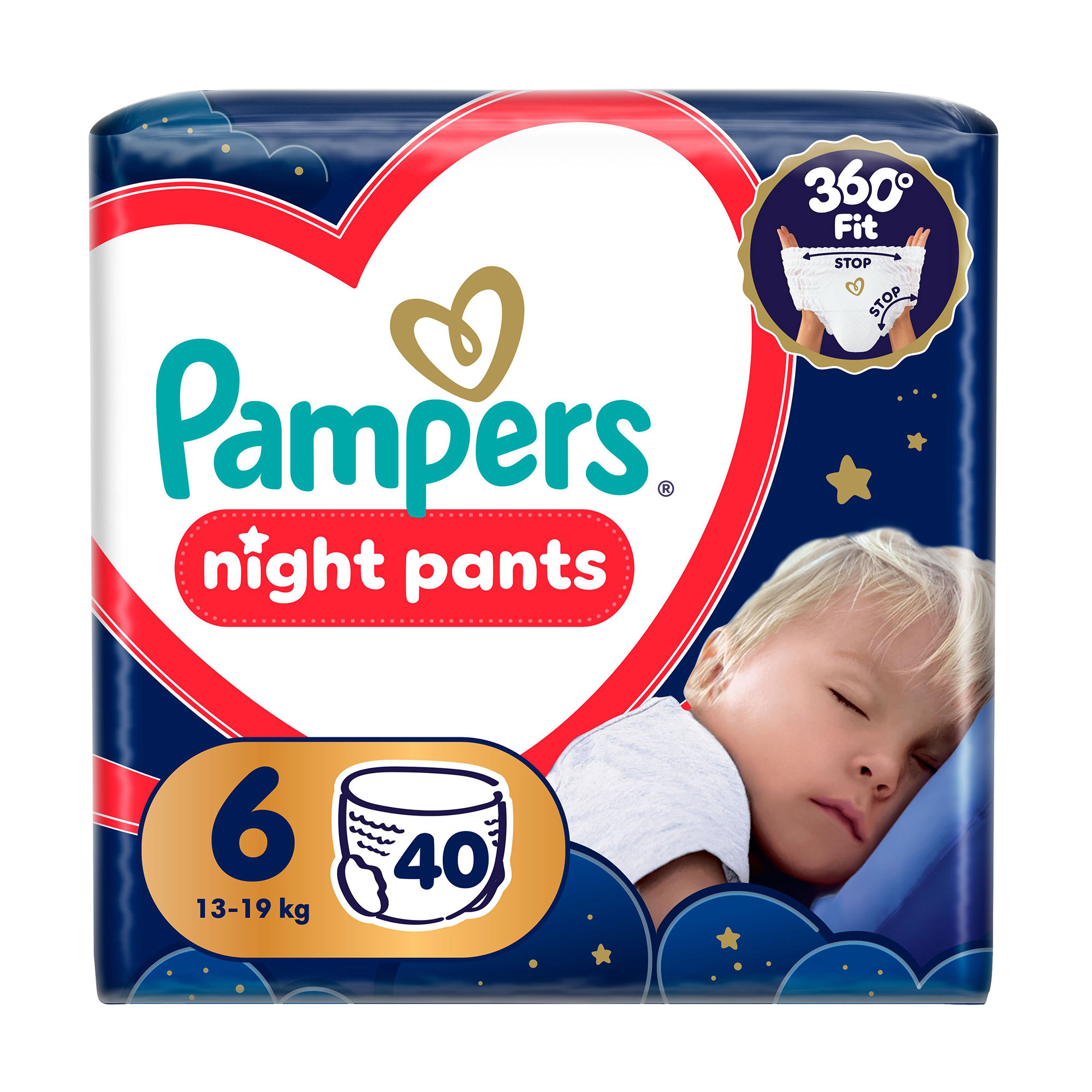 Підгузки-трусики Pampers Night Pants розмір 6 (13-19 кг), 40 шт
