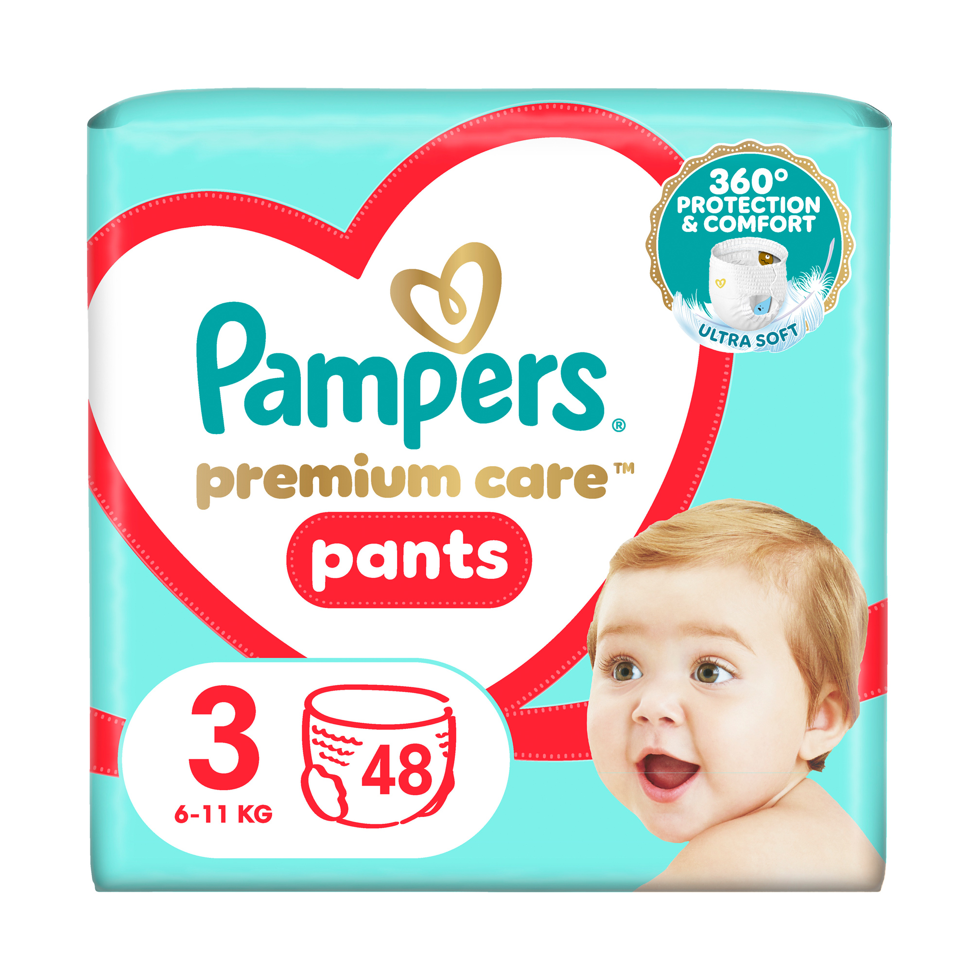 Підгузки-трусики Pampers Premium Care Pants размер 3 (6-11 кг), 48 шт
