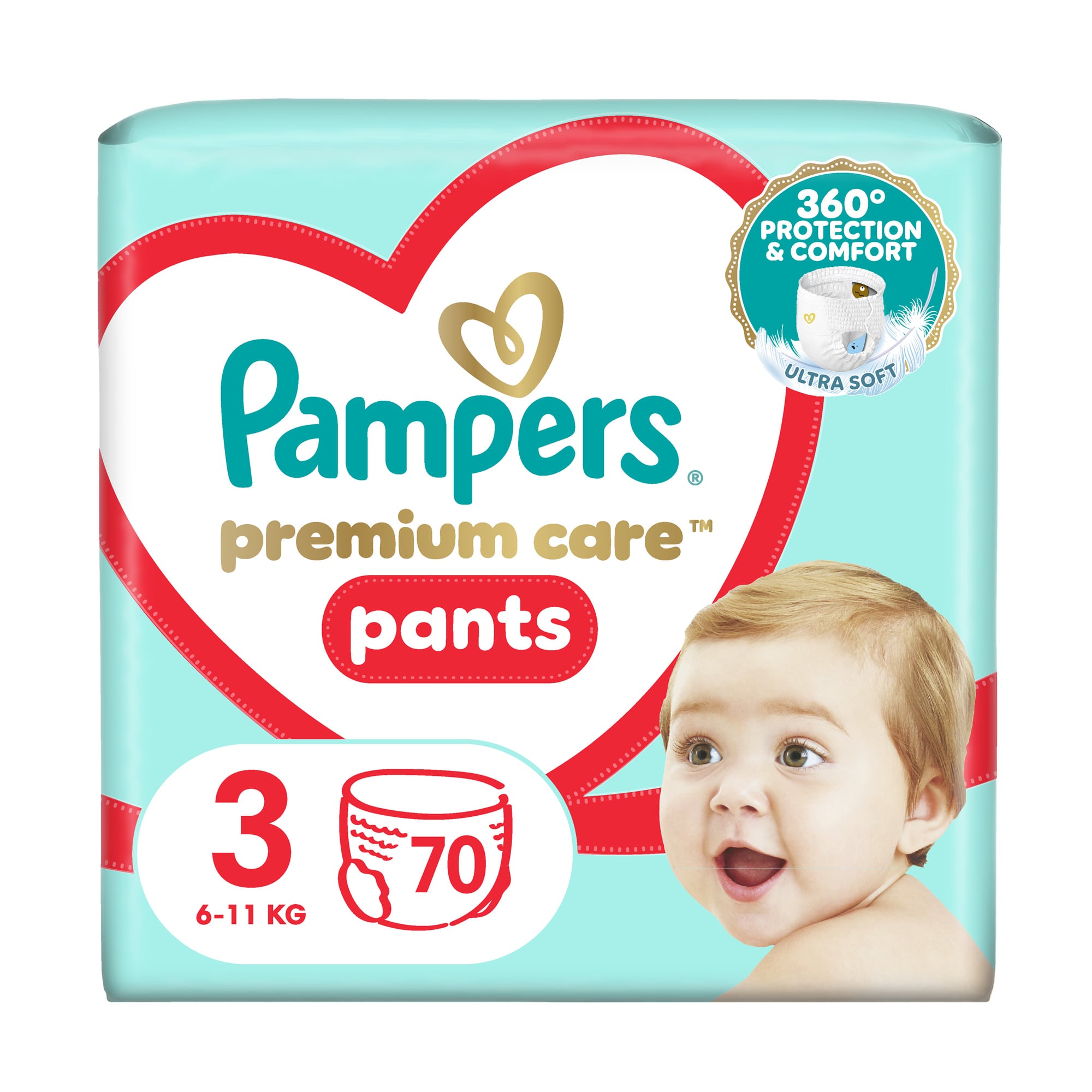 Підгузки-трусики Pampers Premium Care Pants розмір 3 (6-11 кг), 70 шт