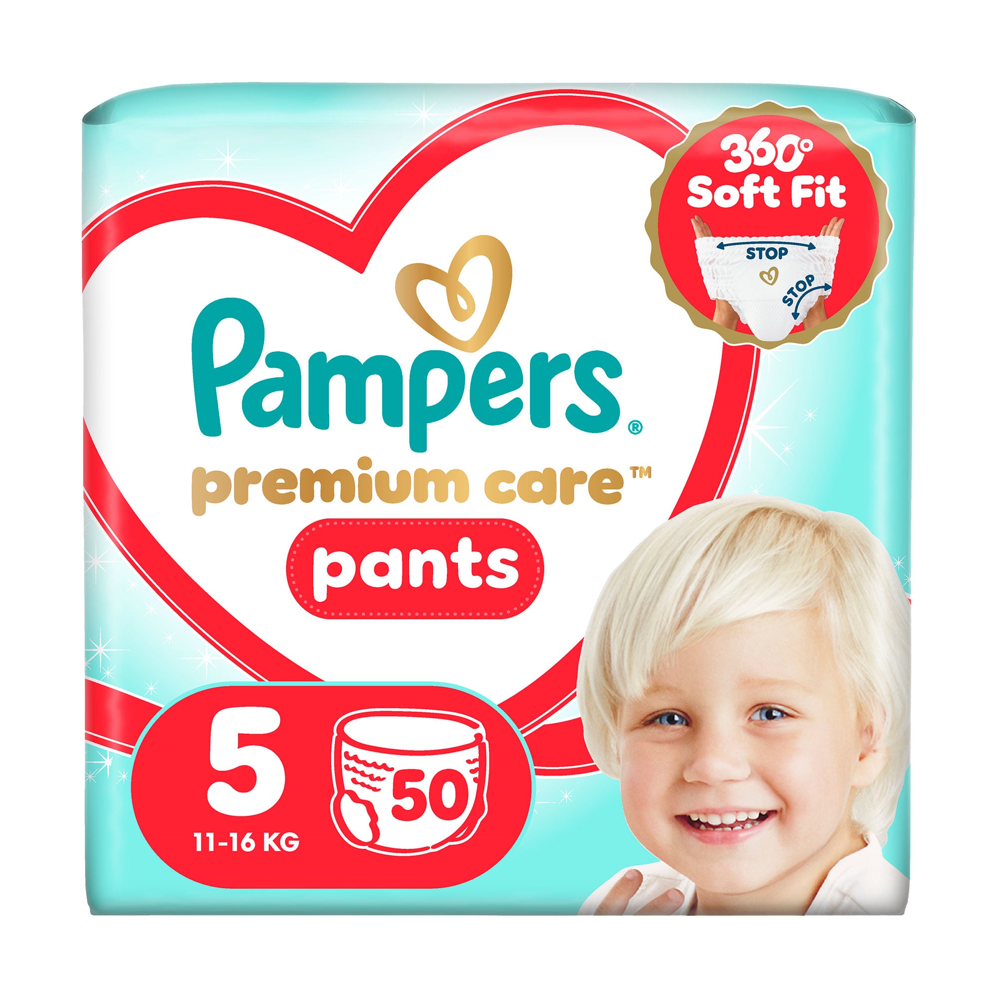 Підгузки-трусики Pampers Premium Care Pants розмір 5 (11-16 кг), 50 шт