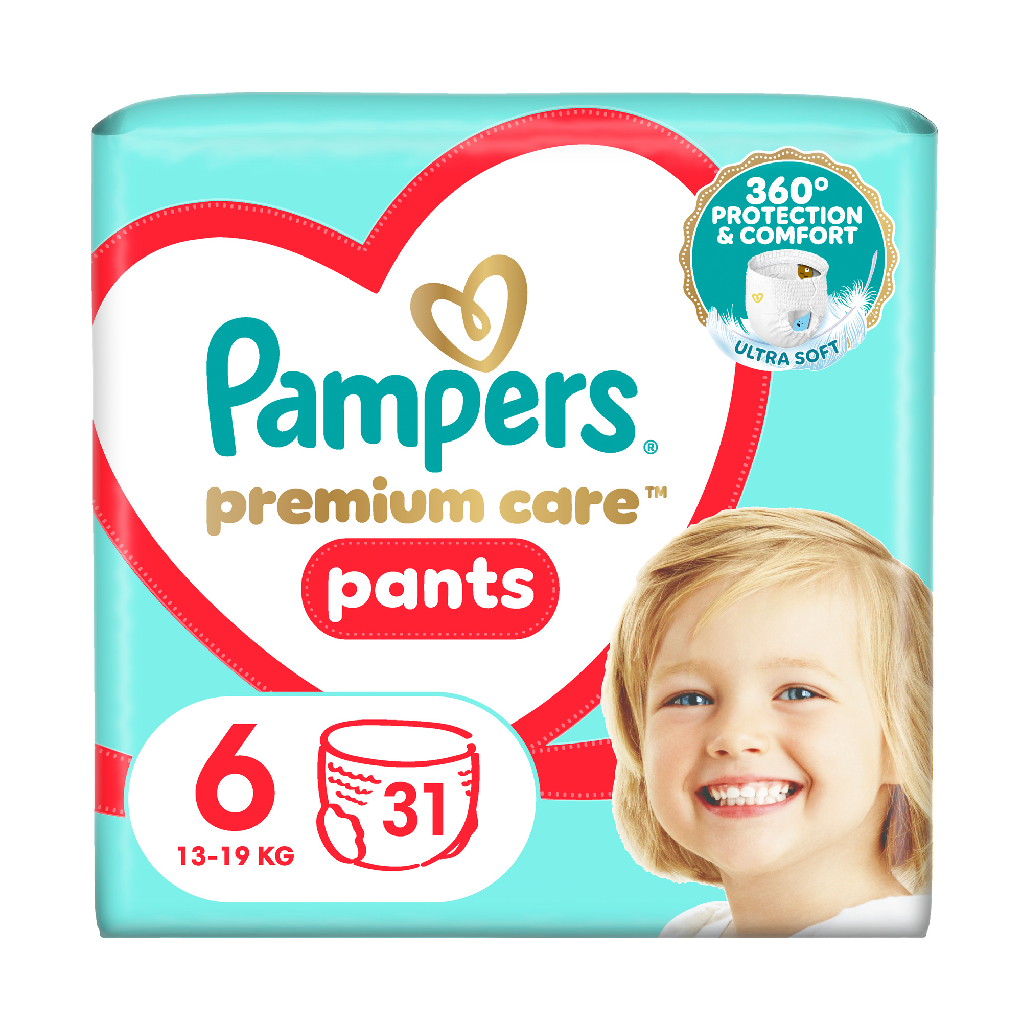 Підгузки-трусики Pampers Premium Care Pants розмір 6 (13-19 кг), 31 шт
