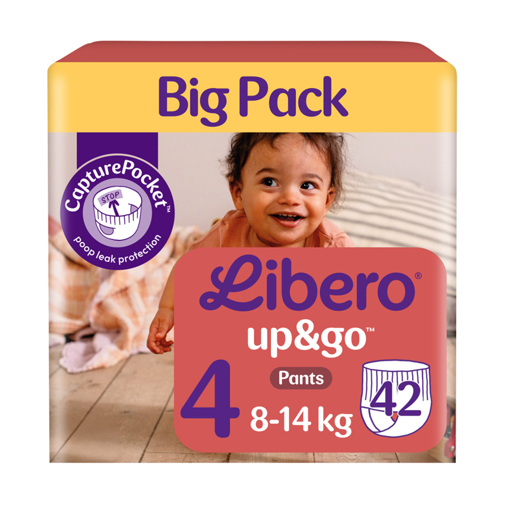 Підгузники Libero Up&amp;Go розмір 4 (8-14 кг), 42 шт