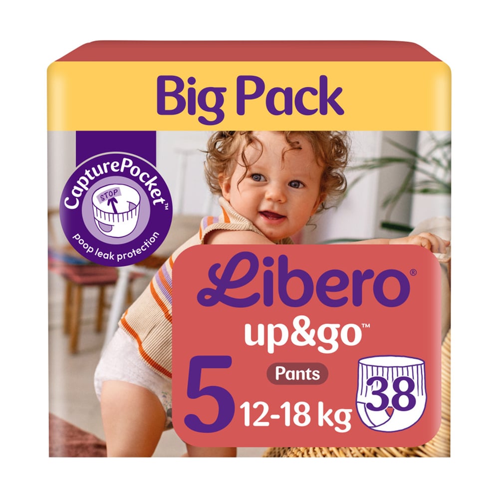 Підгузники Libero Up&amp;Go розмір 5 (12-18 кг), 38 шт
