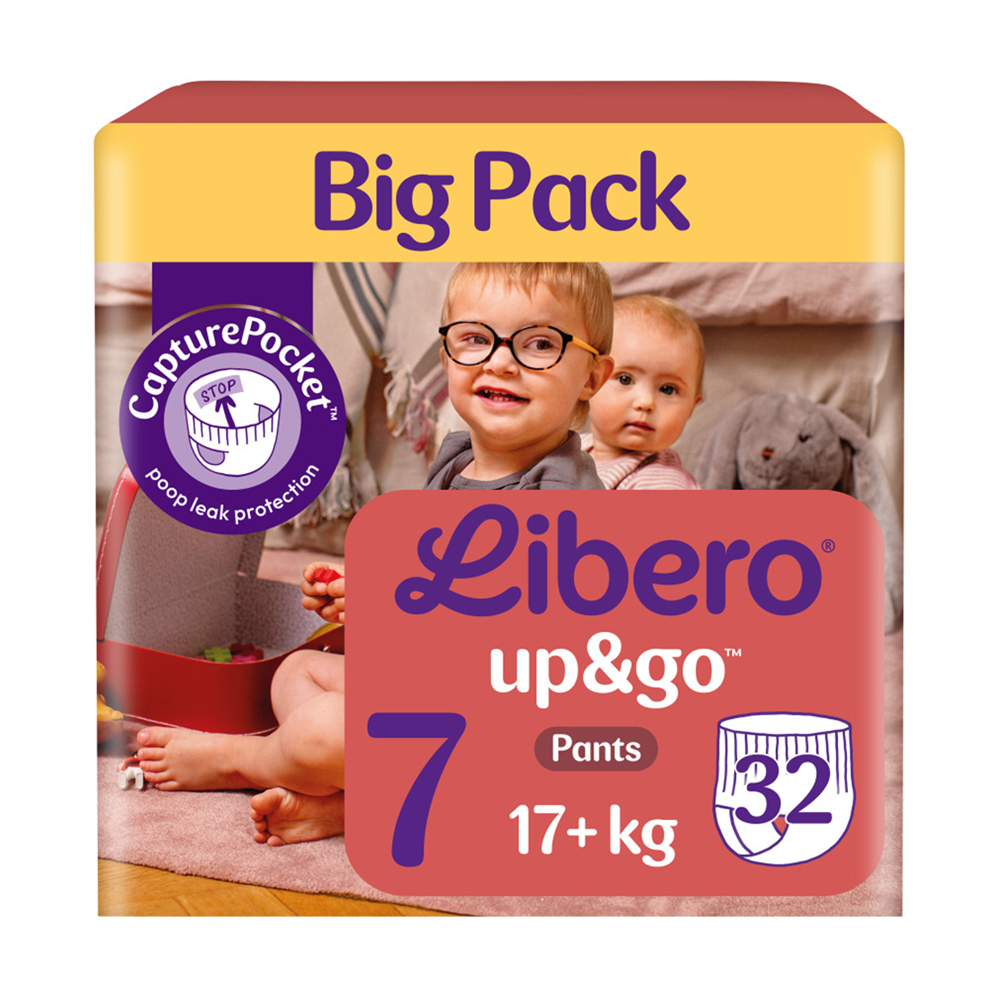 Підгузники Libero Up&amp;Go розмір 7 (17+ кг), 32 шт