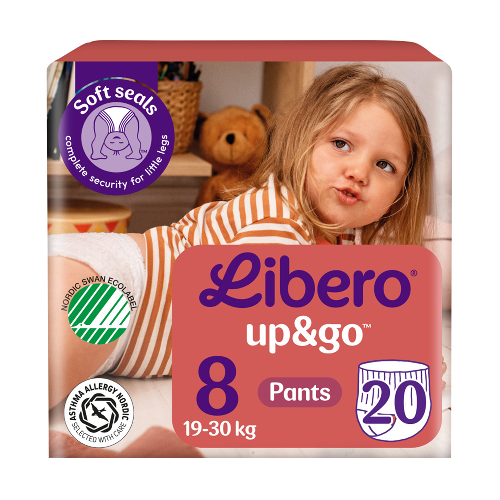 Підгузники Libero Up&amp;Go розмір 8 (19-30 кг), 20 шт