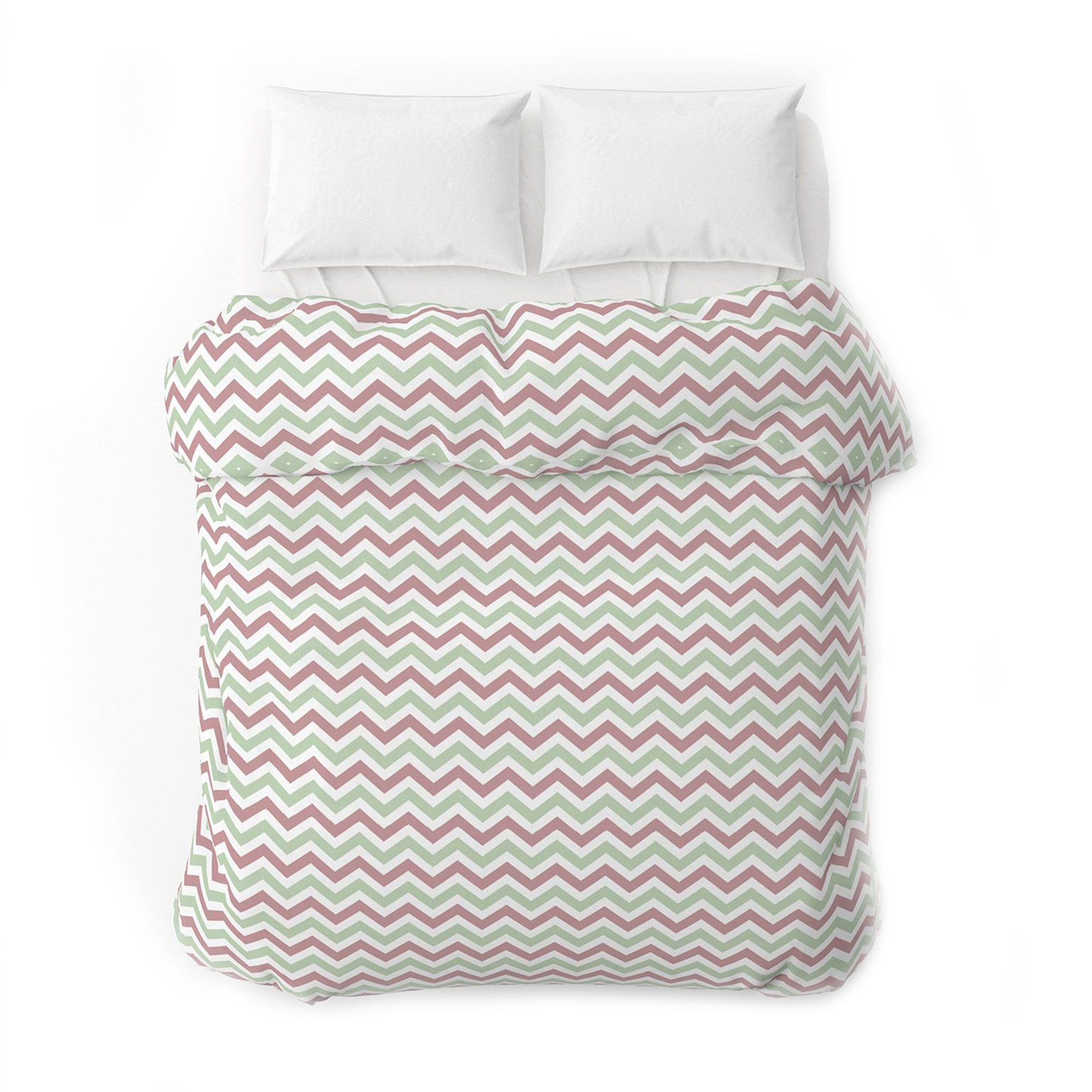 Підковдра бязева Home Line Зигзаг, лілово-зелена, 145*215 см (174754)