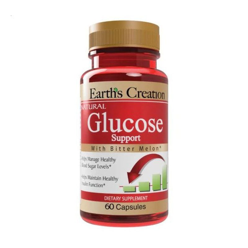 Підтримка глюкози Earth's Creation Glucose Support, 60 капсул