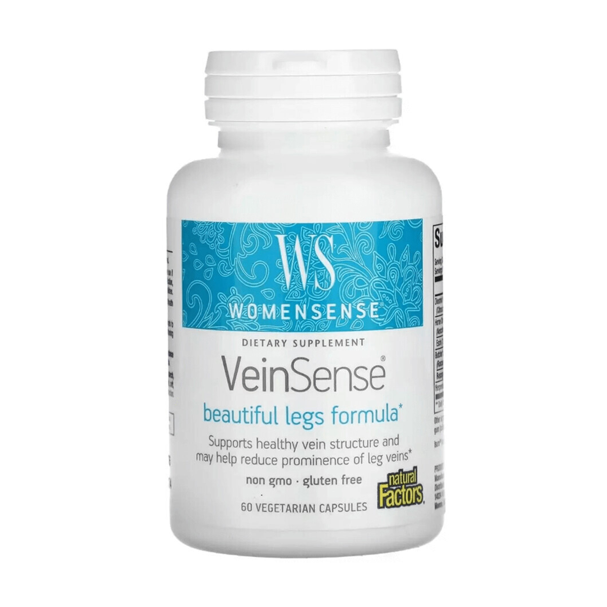 Підтримка вен для жінок Natural Factors WomenSense VeinSense, 60 вегетаріанських капсул
