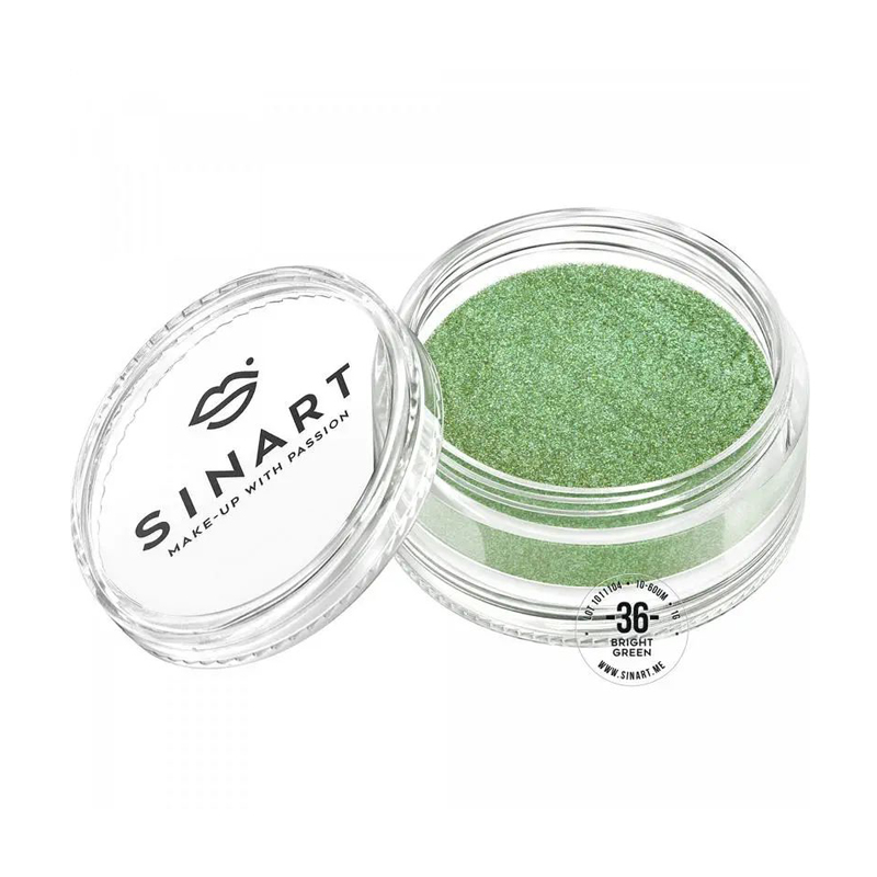 Пігмент для повік Sinart Make-Up With Passion, 36 Bright Green, 1 г