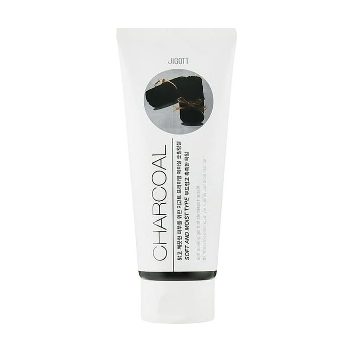 Пілінг-гель для обличчя Jigott Premium Facial Charcoal Peeling Gel з чорним вугіллям, 180 мл