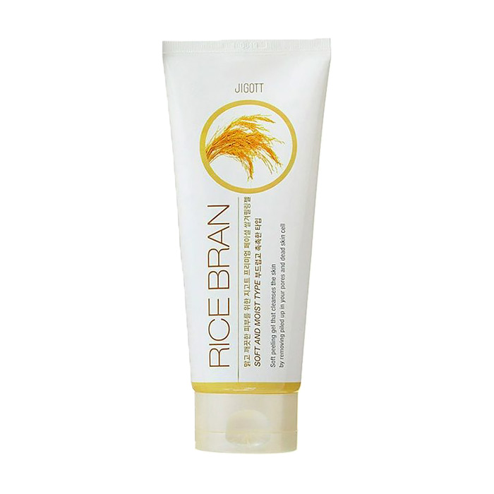 Пілінг-гель для обличчя Jigott Premium Facial Rice Bran Peeling Gel з рисовими висівками, 180 мл