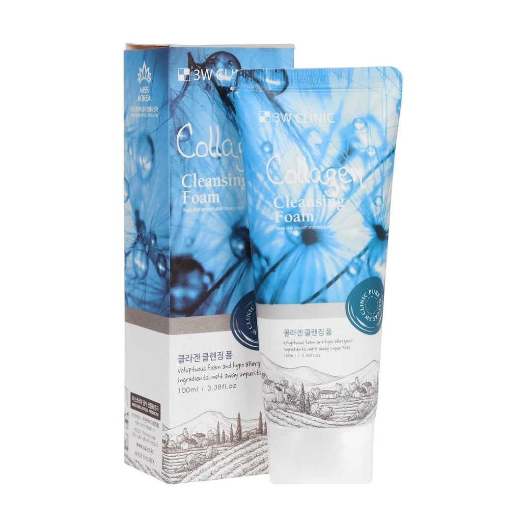 Пінка для вмивання 3W Clinic Collagen Foam Cleansing з колагеном, 100 мл