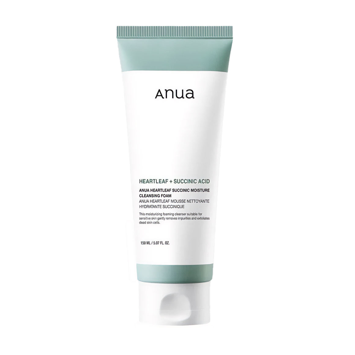 Пінка для вмивання Anua Heartleaf Succinic Moisture Cleansing Foam, 150 мл