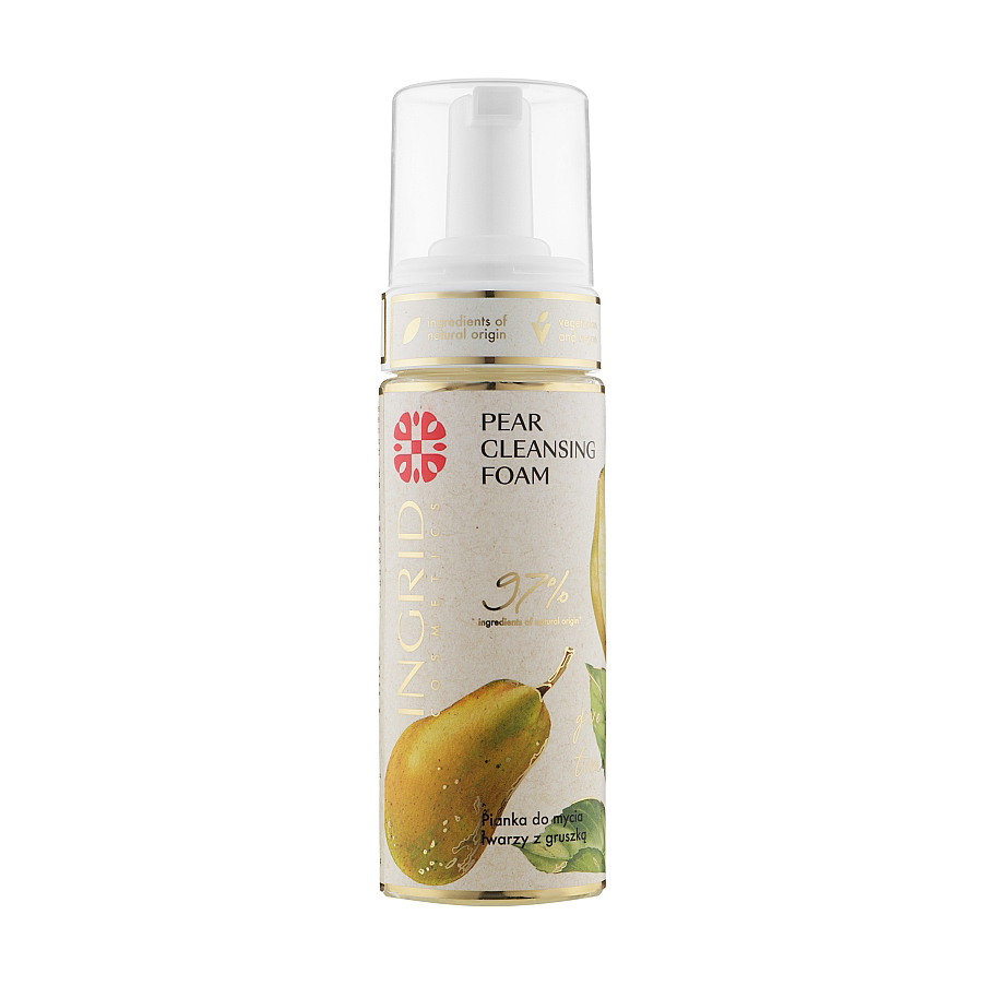 Пінка для вмивання Ingrid Cosmetics Vegan Pear Cleansing Foam з екстрактом груші, 150 мл