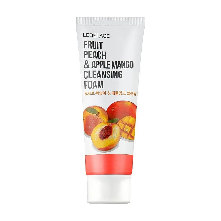 Пінка для вмивання Lebelage Fruit Peach &amp; Apple Mango Cleansing Foam, 100 мл