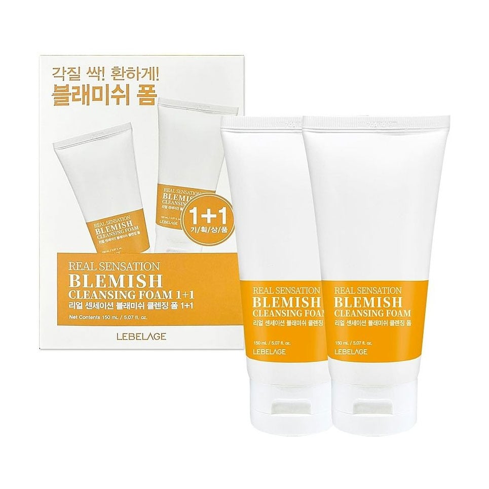 Пінка для вмивання Lebelage Real Sensation Blemish Cleansing Foam, 2*150 мл