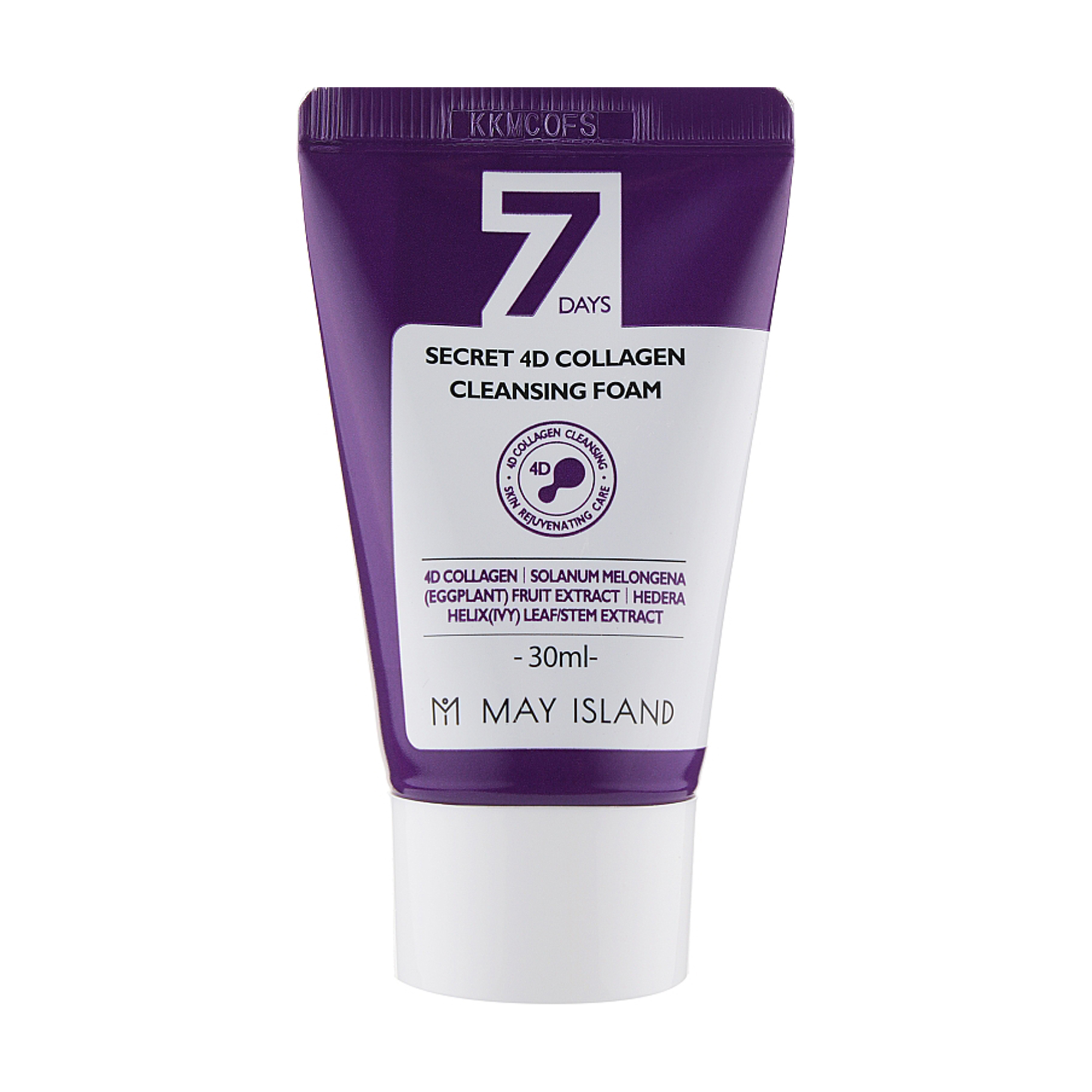 Пінка для вмивання May Island 7 Days Secret  4D Collagen Cleansing Foam, 30 мл (мініатюра)