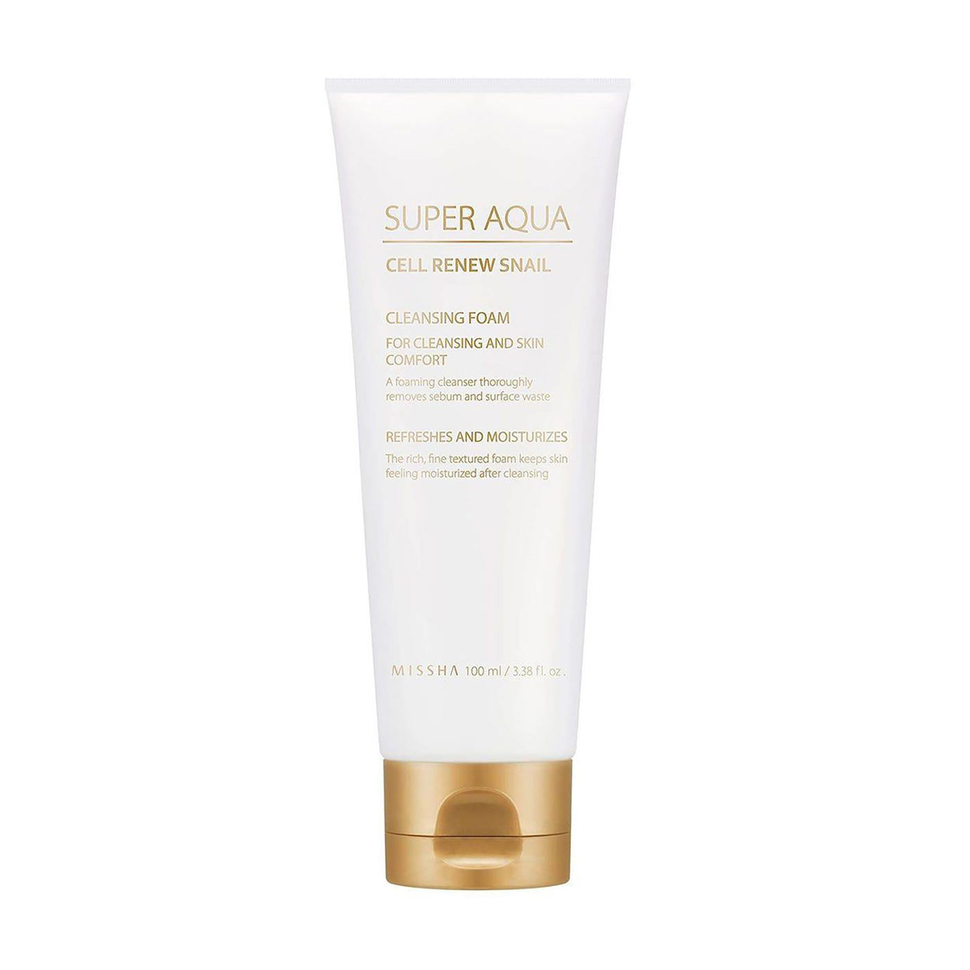 Пінка для вмивання Missha Super Aqua Cell Renew Snail Cleansing Foam з екстрактом равлика, 100 мл