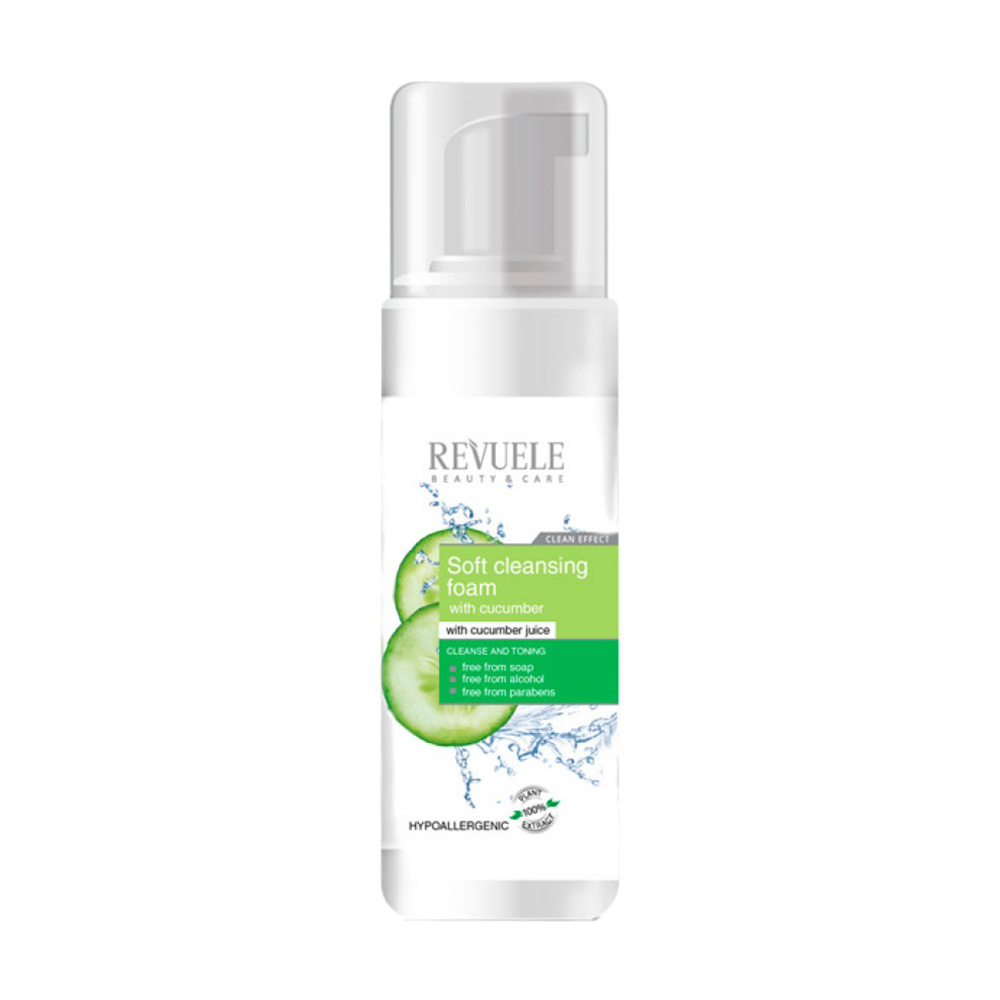 Пінка для вмивання Revuele Soft Cleansing Foam With Cucumber з соком огірка, 150 мл