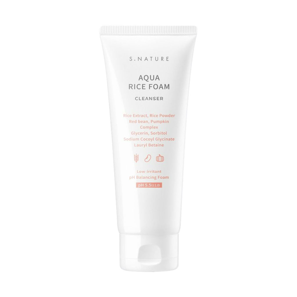Пінка для вмивання S.Nature Aqua Rice Foam Cleanser, 80 мл