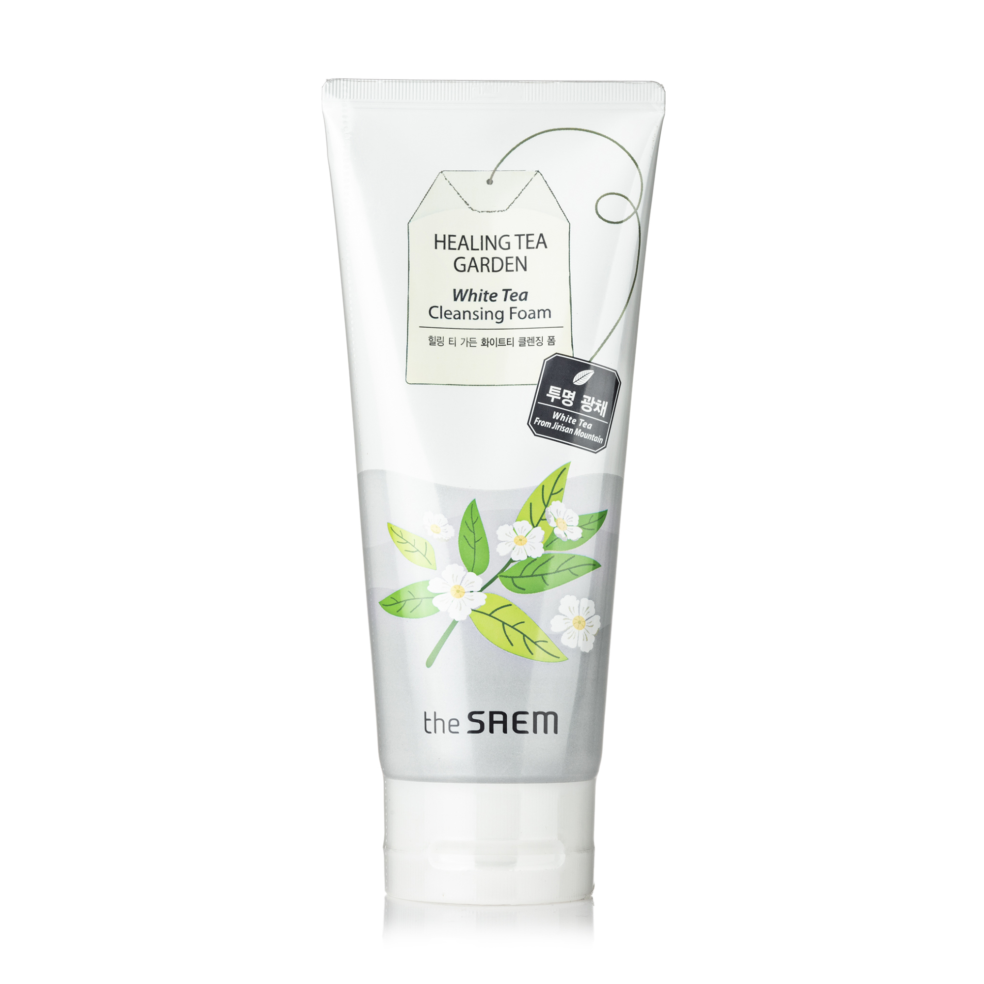 Пінка для вмивання The Saem Healing Tea Garden White Tea Cleansing Foam з екстрактом білого чаю, 150 мл